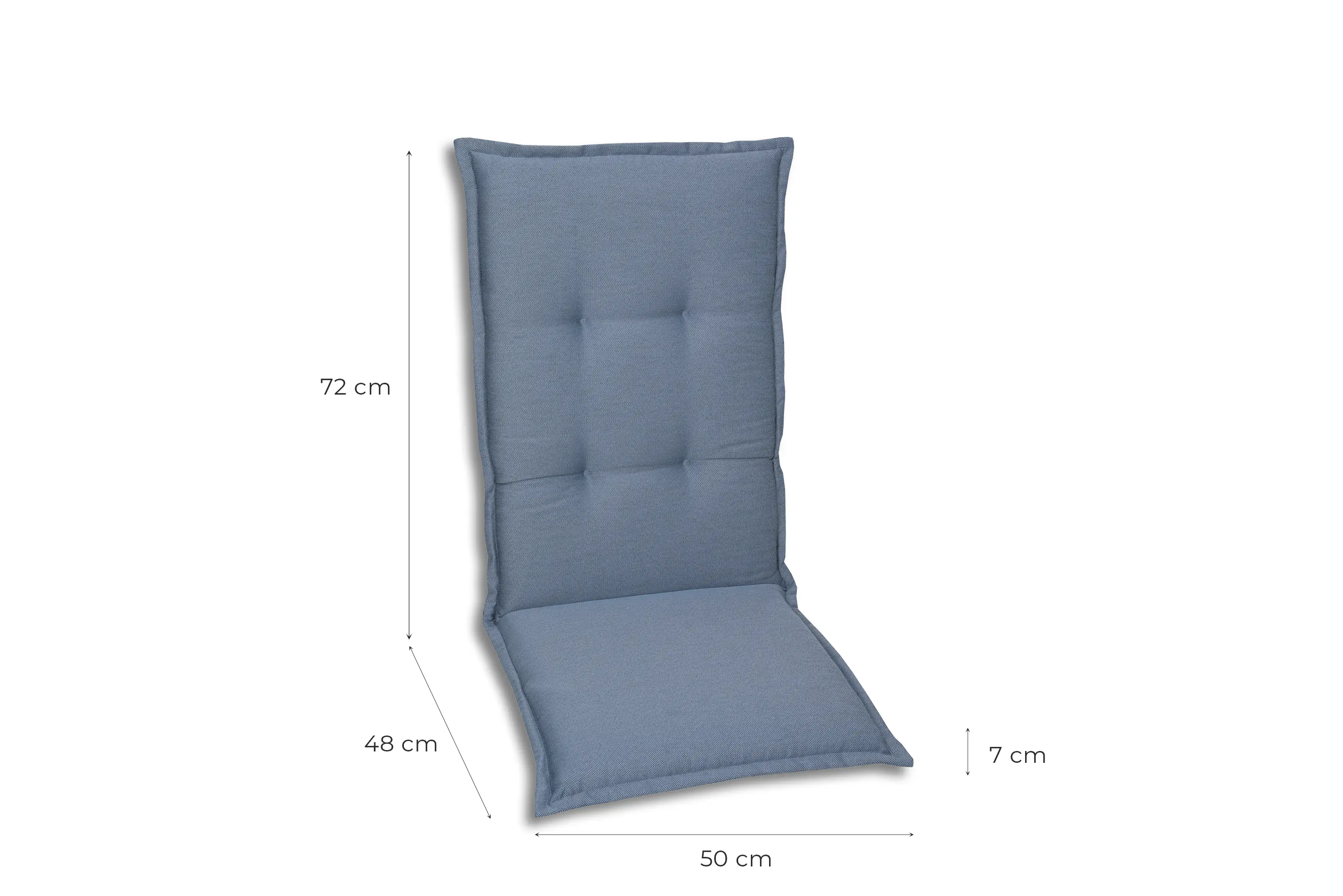 GO-DE Gartenstuhlauflagen hochlehner 120 x 50 x 7 cm blau