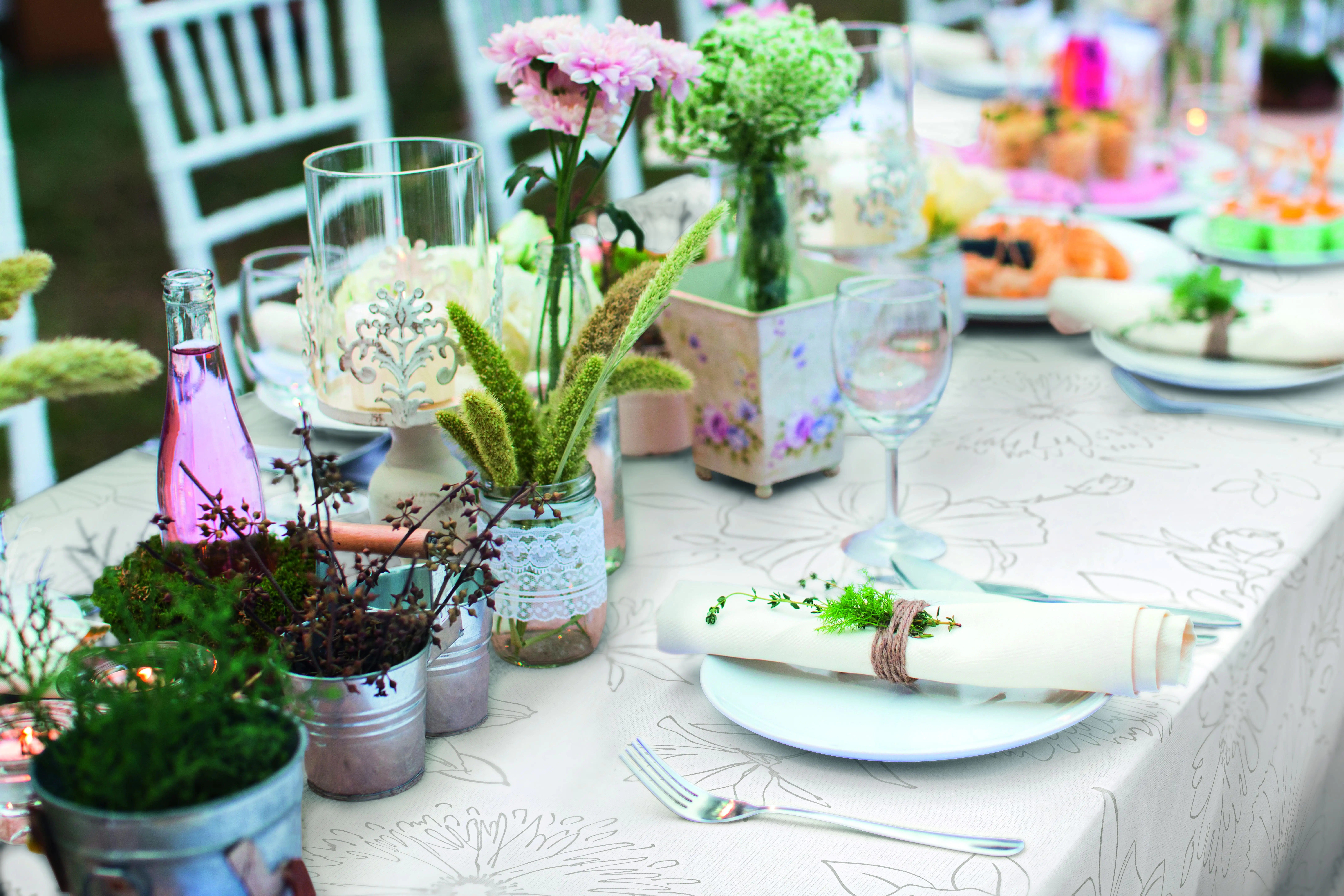 4007386320650 d-c-table® Tischdecke Manhattan Palmas 150 cm rund, natur