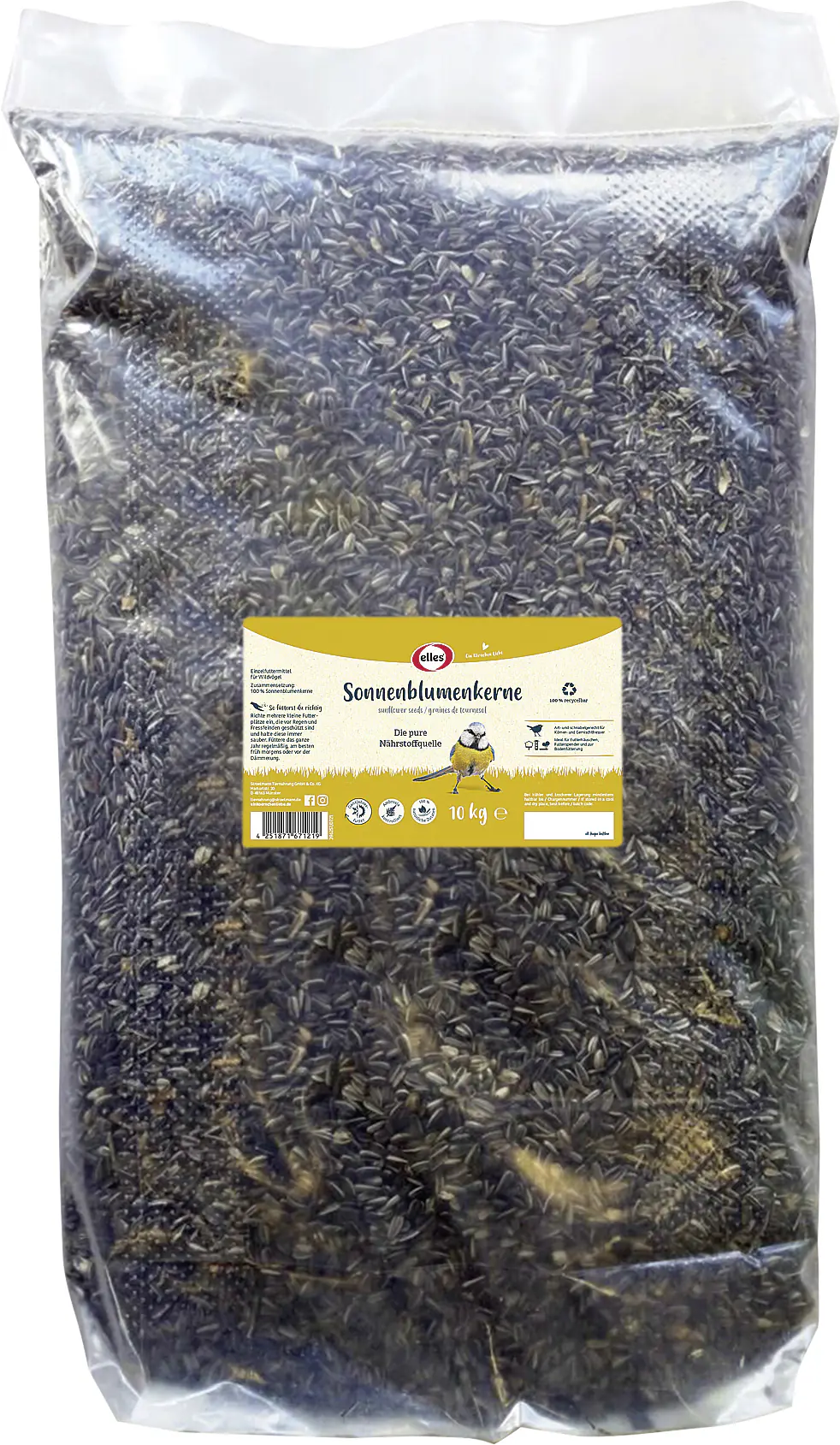 Elles Wildvogelfutter Sonnenblumenkerne 10 kg