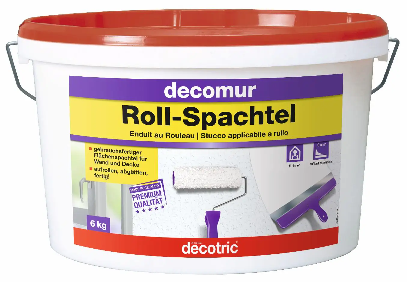 Decotric Glatte Wand Roll-Spachtel 6kg Decotric Glatte Wand Roll-Spachtel 6kg