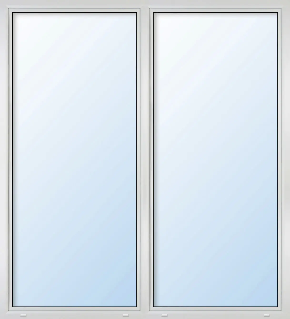 Meeth Balkontür Kunststoff 160 x 190 cm 2-flg. Dreh/Dreh-Kipp Stulppfosten weiß