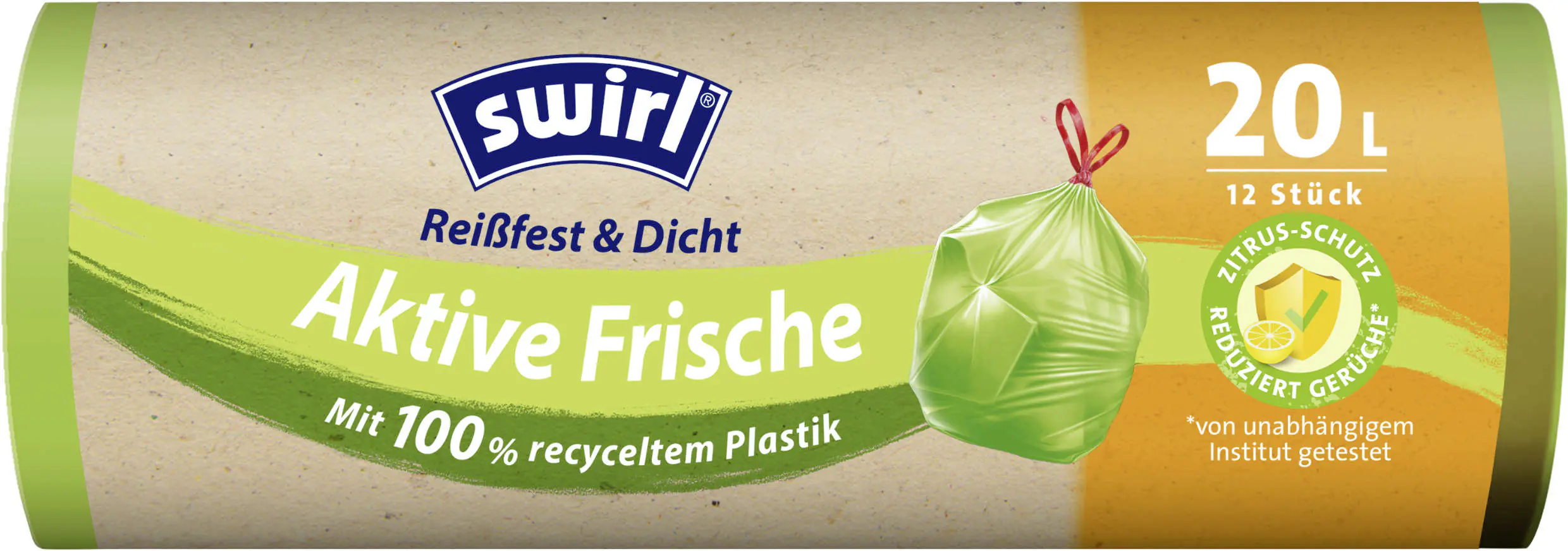 Swirl® Aktive Frische Müllbeutel 20 L Reißfest & Dicht Swirl® Aktive Frische Müllbeutel 20 L Reißfest & Dicht