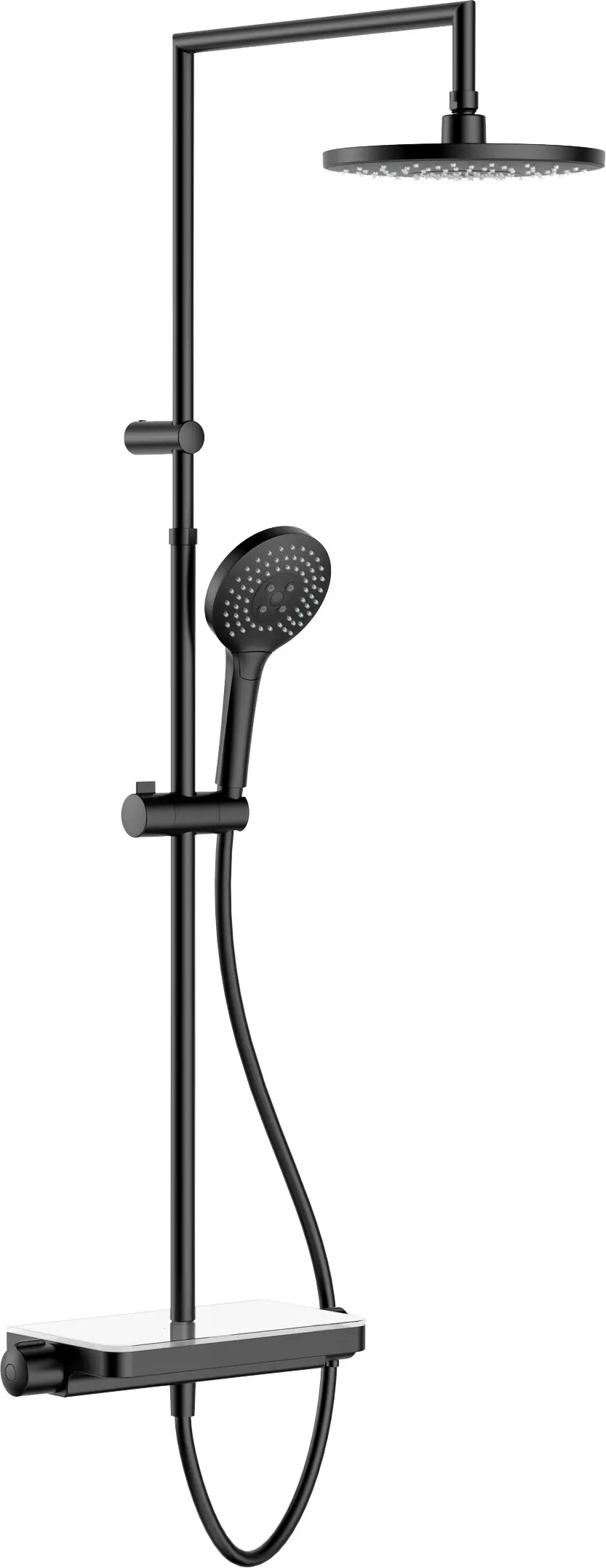 Primaster Duschsystem mit Thermostat Prag new schwarz matt