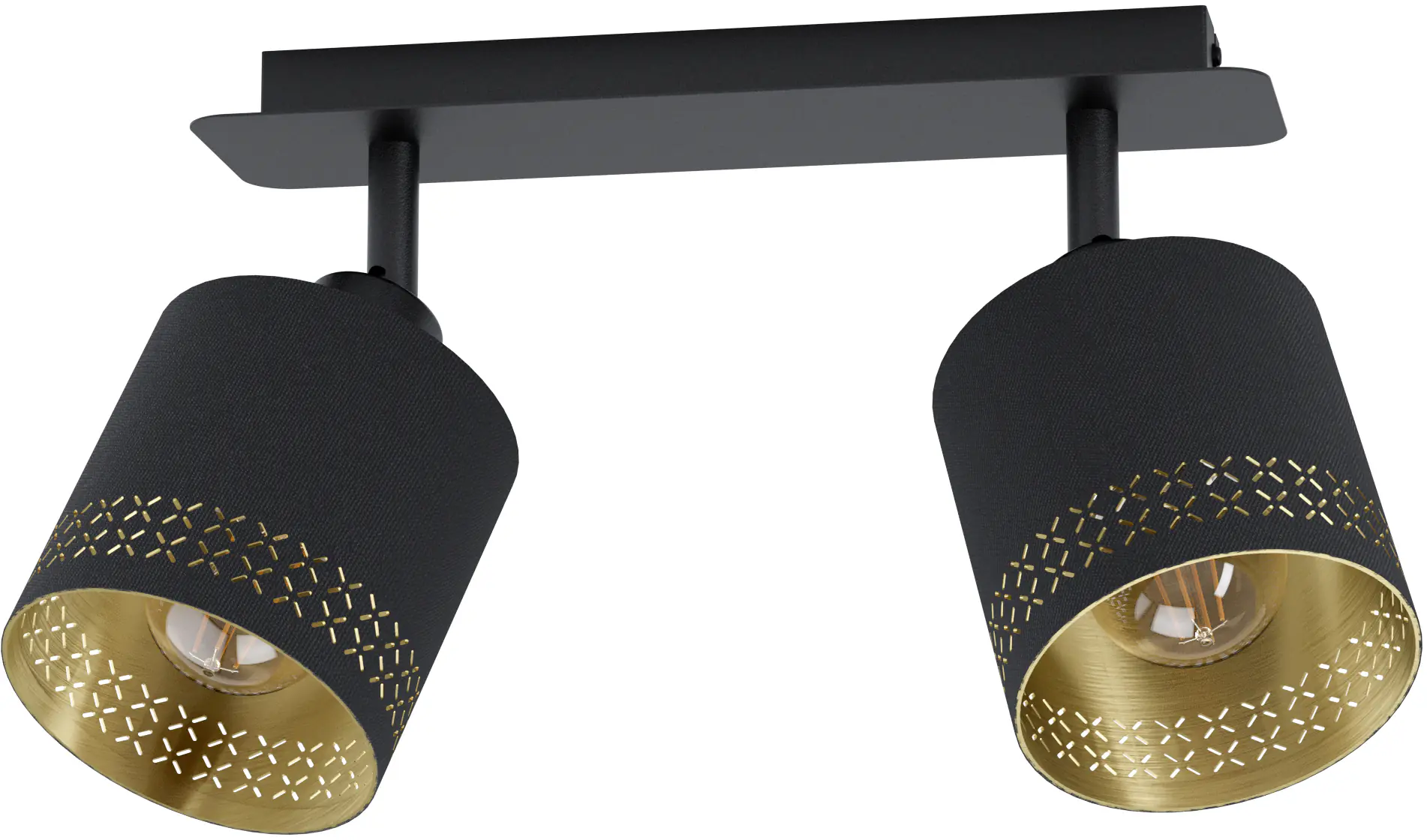 Eglo 2er Spot Esteperra schwarz-gold 33,5 x 9 cm E27 Eglo 2er Spot Esteperra schwarz-gold 33,5 x 9 cm E27