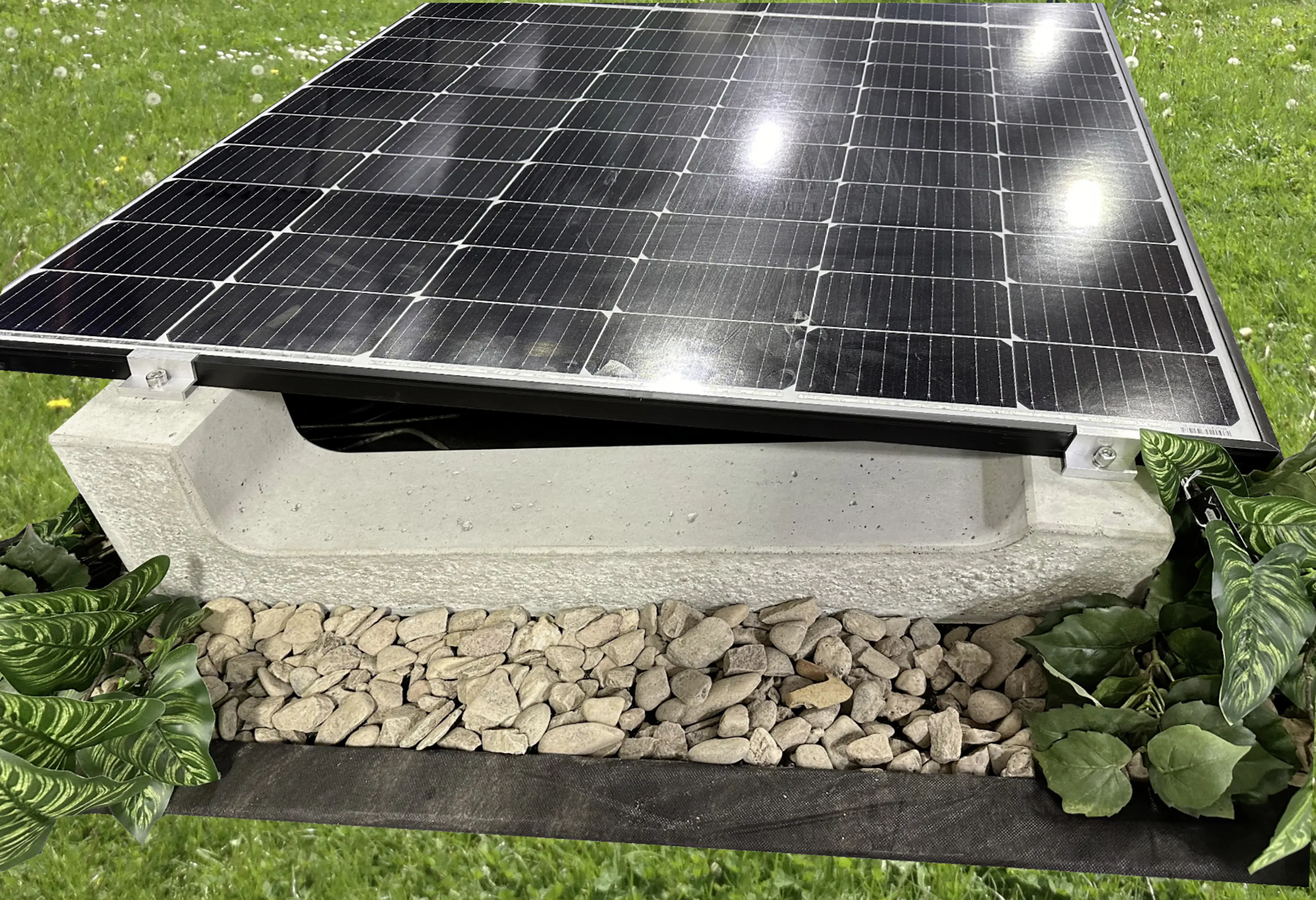 Kann Solarmodulhalter 80 x 11,3-25,4 x 12 cm grau
