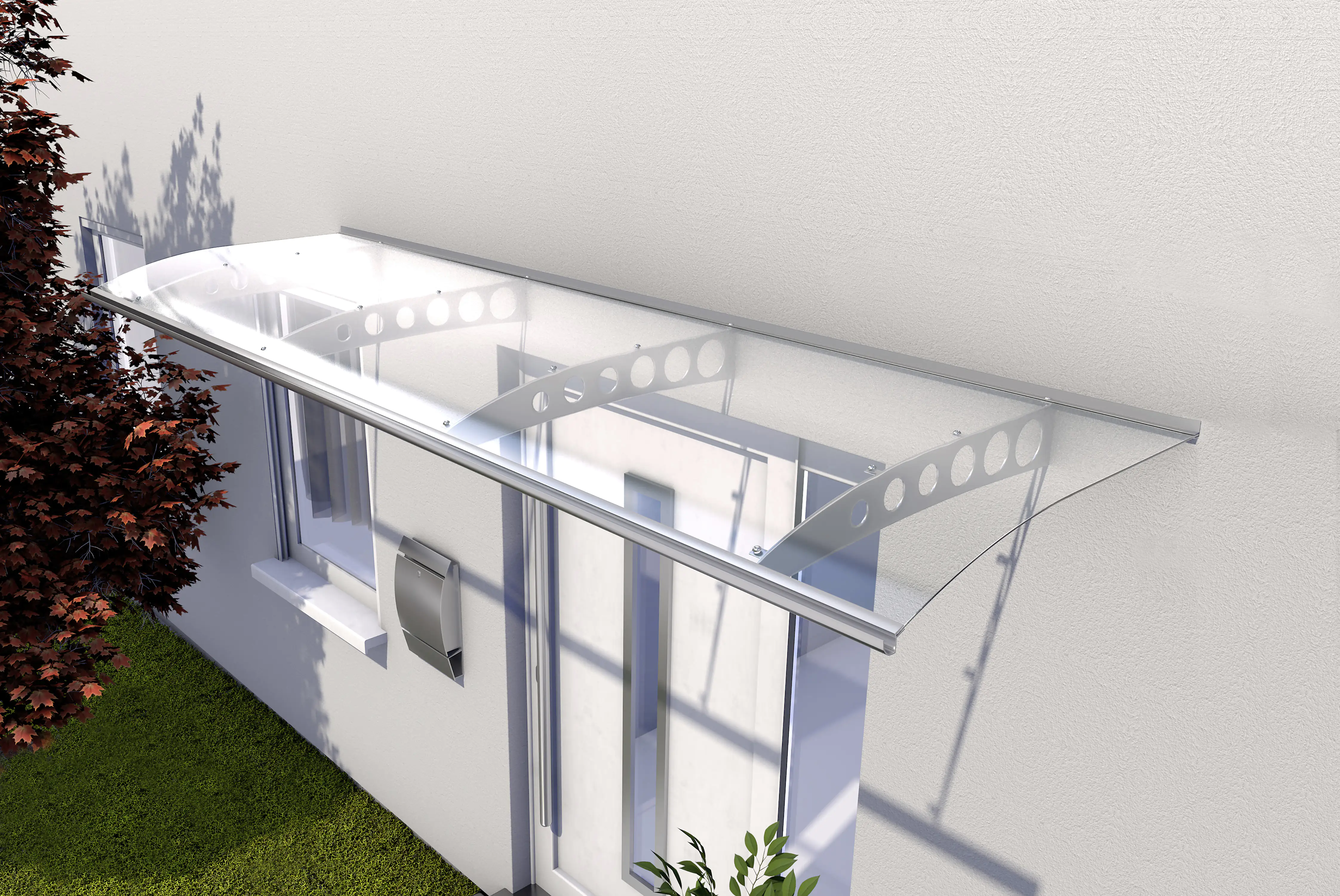 Gutta Vordach PT/ET 300 Edelstahl, Acrylglas klar