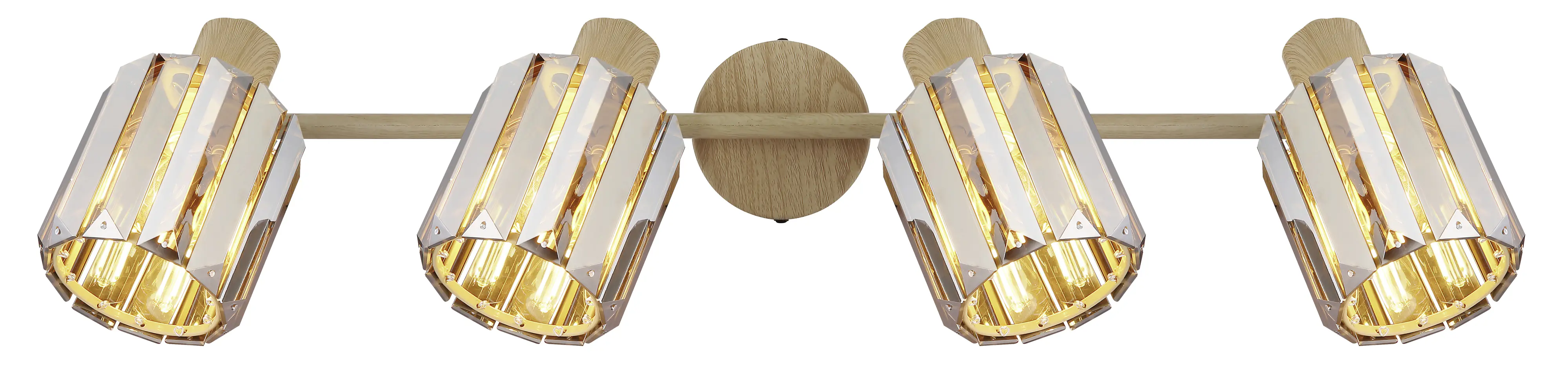 Globo Deckenstrahler Run 64 cm holzoptik