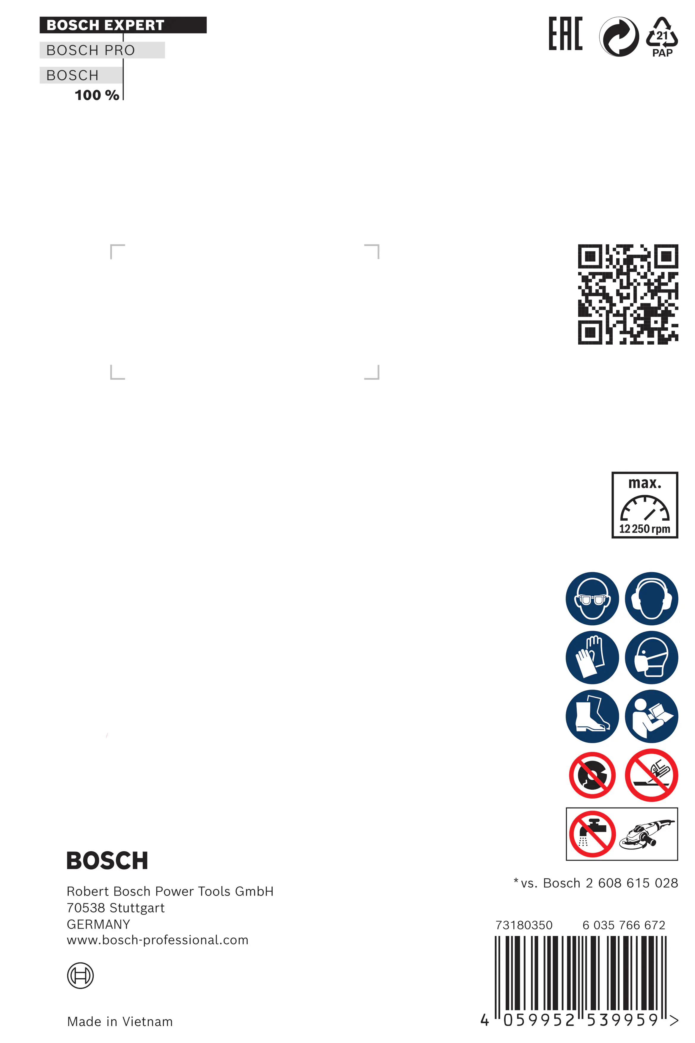 Bosch Expert MultiMaterial Diamanttrennscheiben 125 x 22,23 x 2,2 x 12 mm