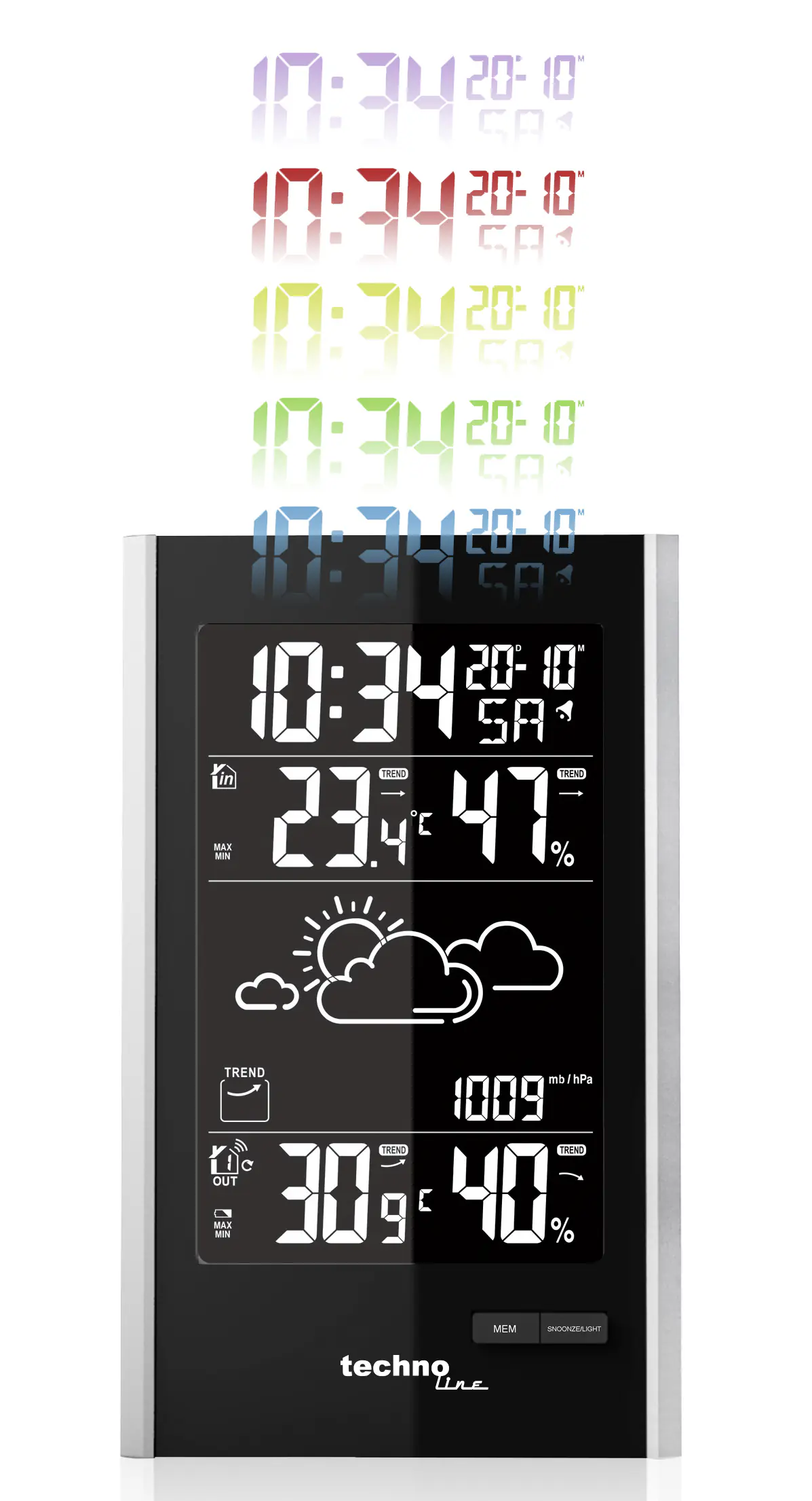 Technoline Wetterstation WS 9060 silber schwarz