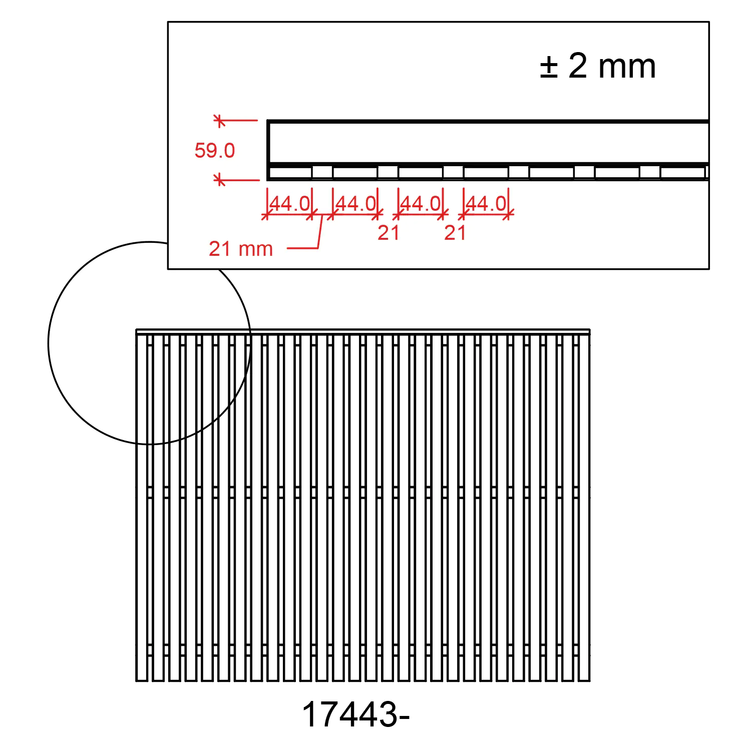 Plus Zaun Sendai 180 x 140 cm RAL 9005 Schwarz