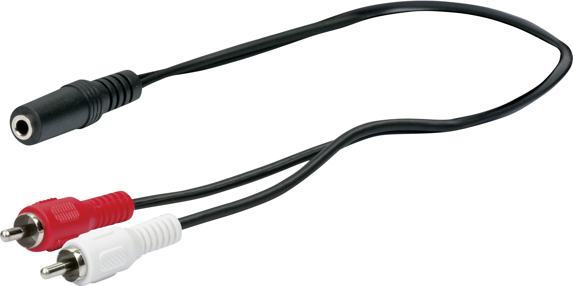Schwaiger Audio Adapter Kabel TFS2002 533 Klinke Cinch schwarz, 0,2m, 1x 3,5mm Klinken Buchse / 2x C