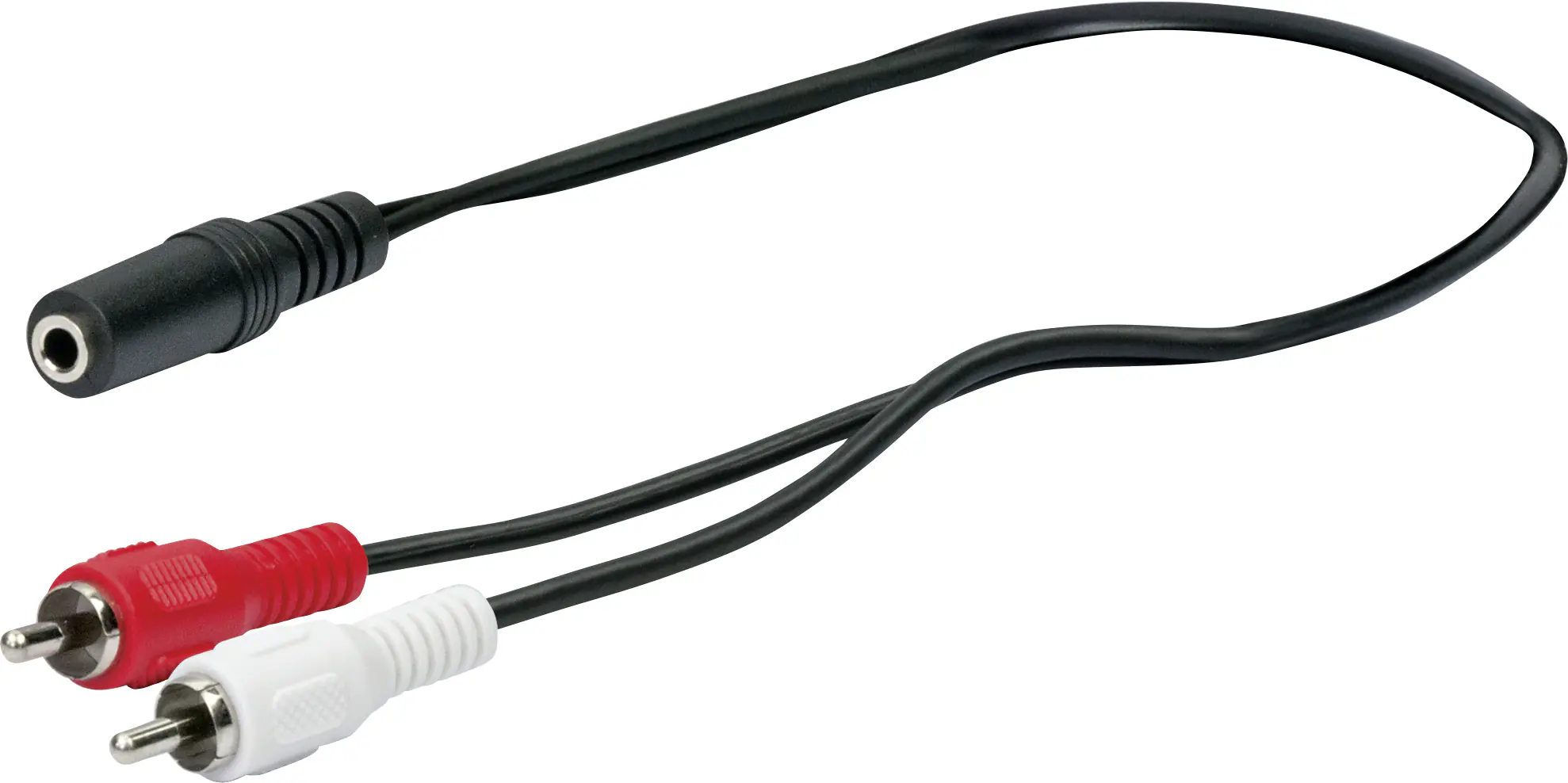 Schwaiger Audio Adapter Kabel TFS2002 533 Klinke Cinch schwarz, 0,2m, 1x 3,5mm Klinken Buchse / 2x C