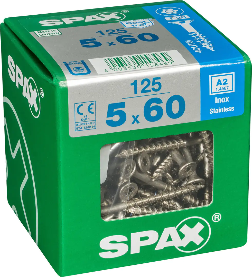 Spax Universalschrauben 5.0 x 60 mm TX 20 - 125 Stk.