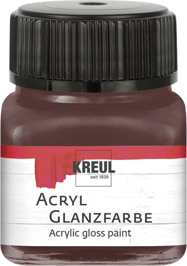 Kreul Acryl Glanzfarbe dunkelbraun 20 ml