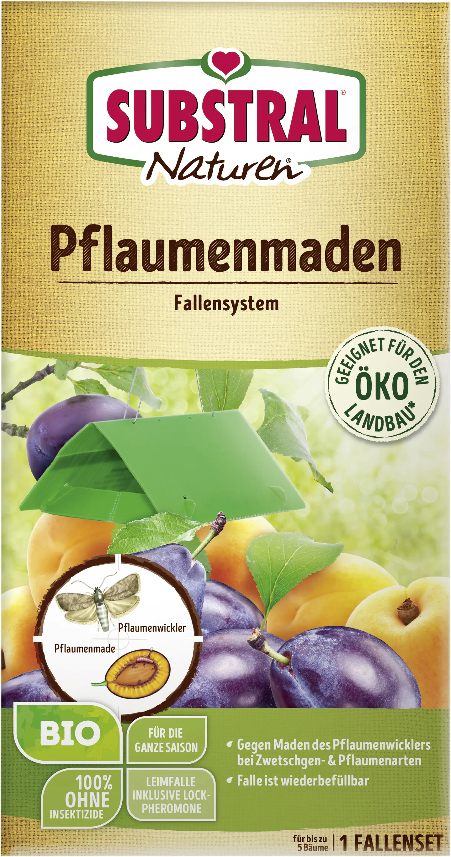 Naturen Pflaumenmadenfalle Fallensystem 1 Set Naturen Pflaumenmadenfalle Fallensystem 1 Set