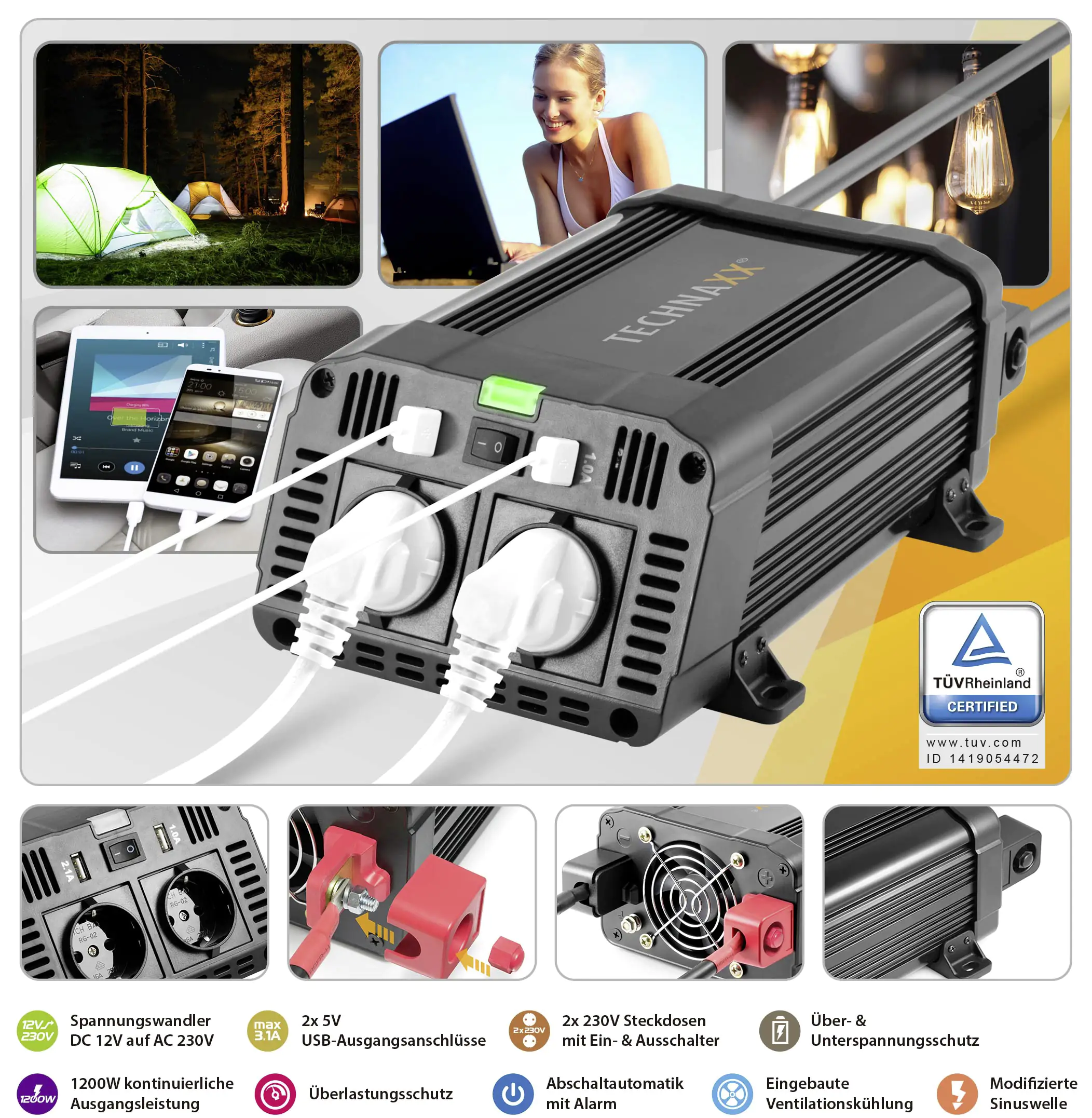 Technaxx Spannungswandler TE16 1200W