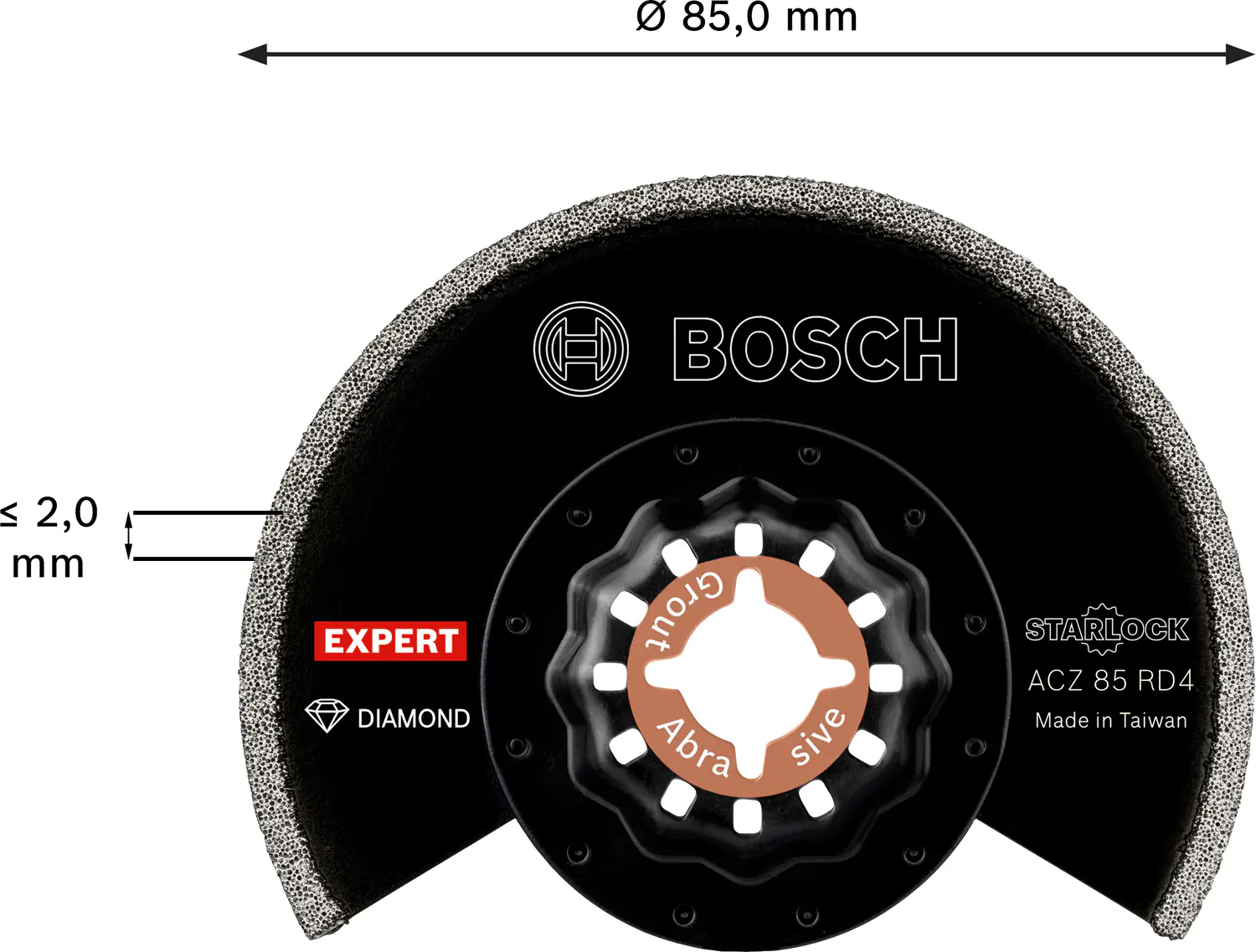 Bosch Expert Diamant-Segment-Sägeblatt ACZ 85 RD4 für Multifunktionswerkzeuge 85 mm Bosch Expert Diamant-Segment-Sägeblatt ACZ 85 RD4 für Multifunktionswerkzeuge 85 mm