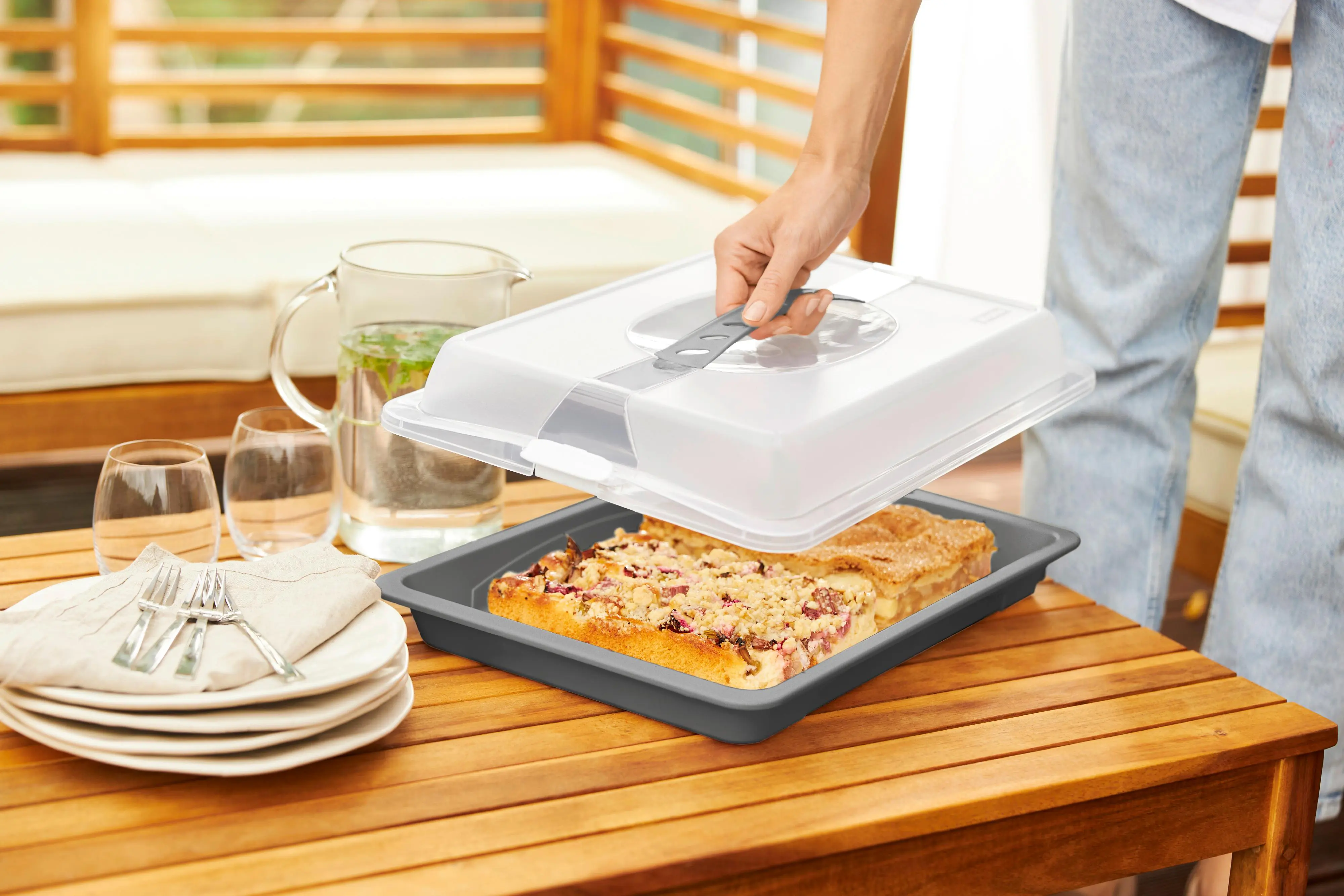 Rotho Partybutler John medium 44 x 30 cm holzkohle schwarz 