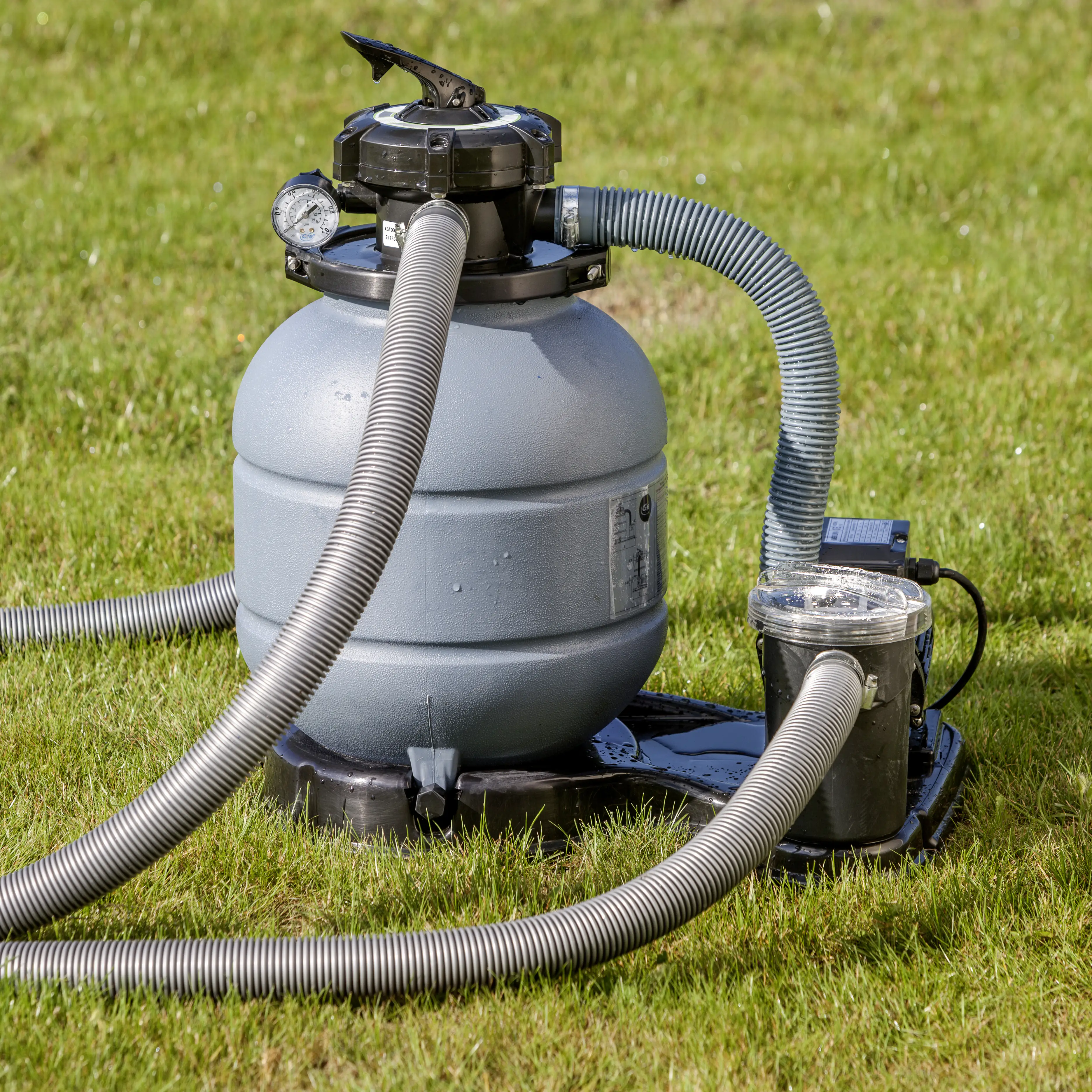 Gre Stahlwandpool Kea oval 610 x 375 x 120 cm graphit