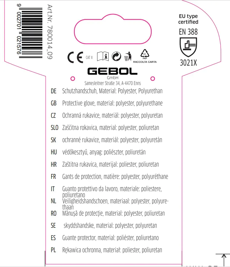 Gebol Handschuh Viola  