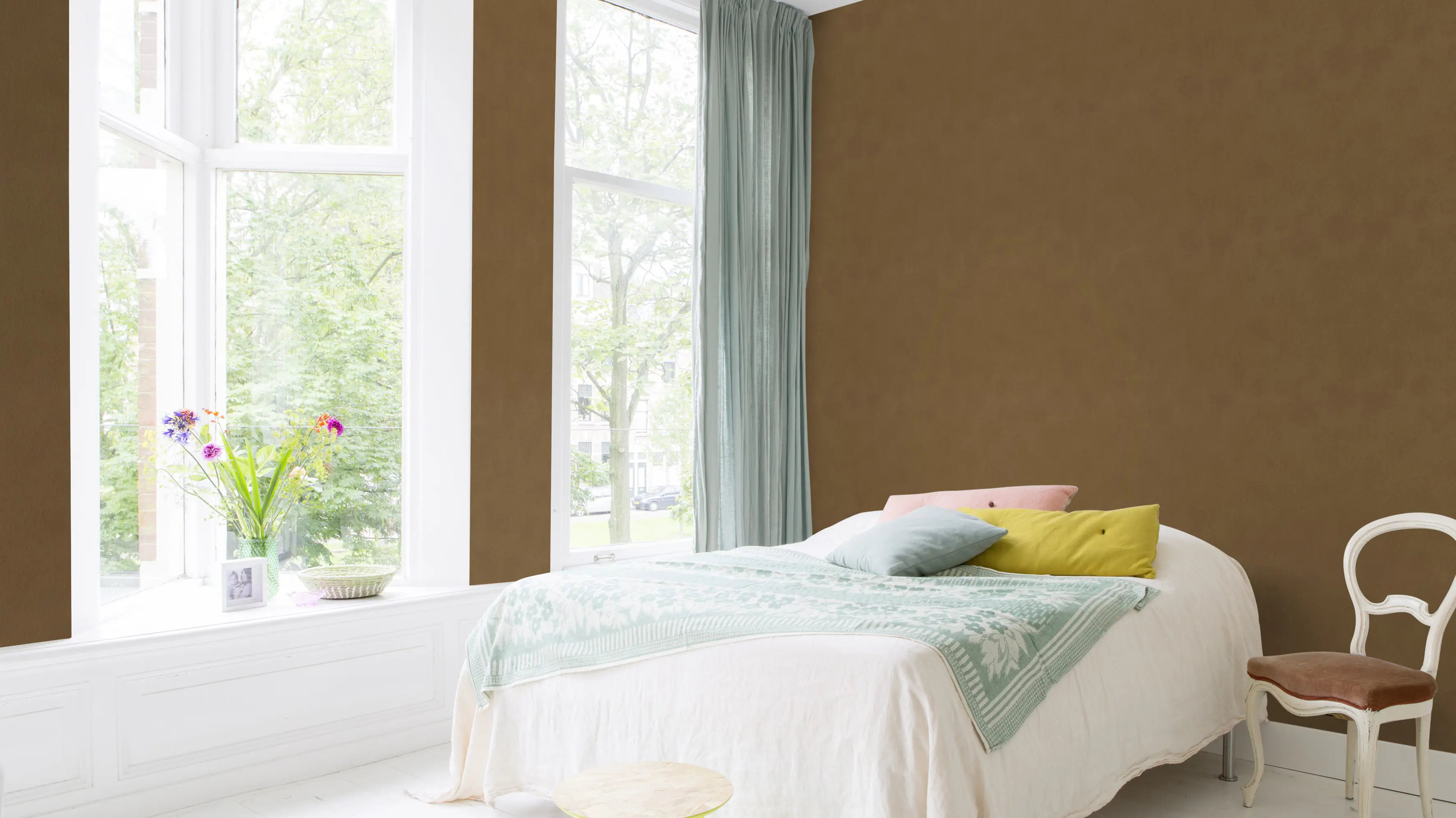 Rasch Vliestapete 751079 Braun-Goldbraun Uni 10,05 m x 0,53 m