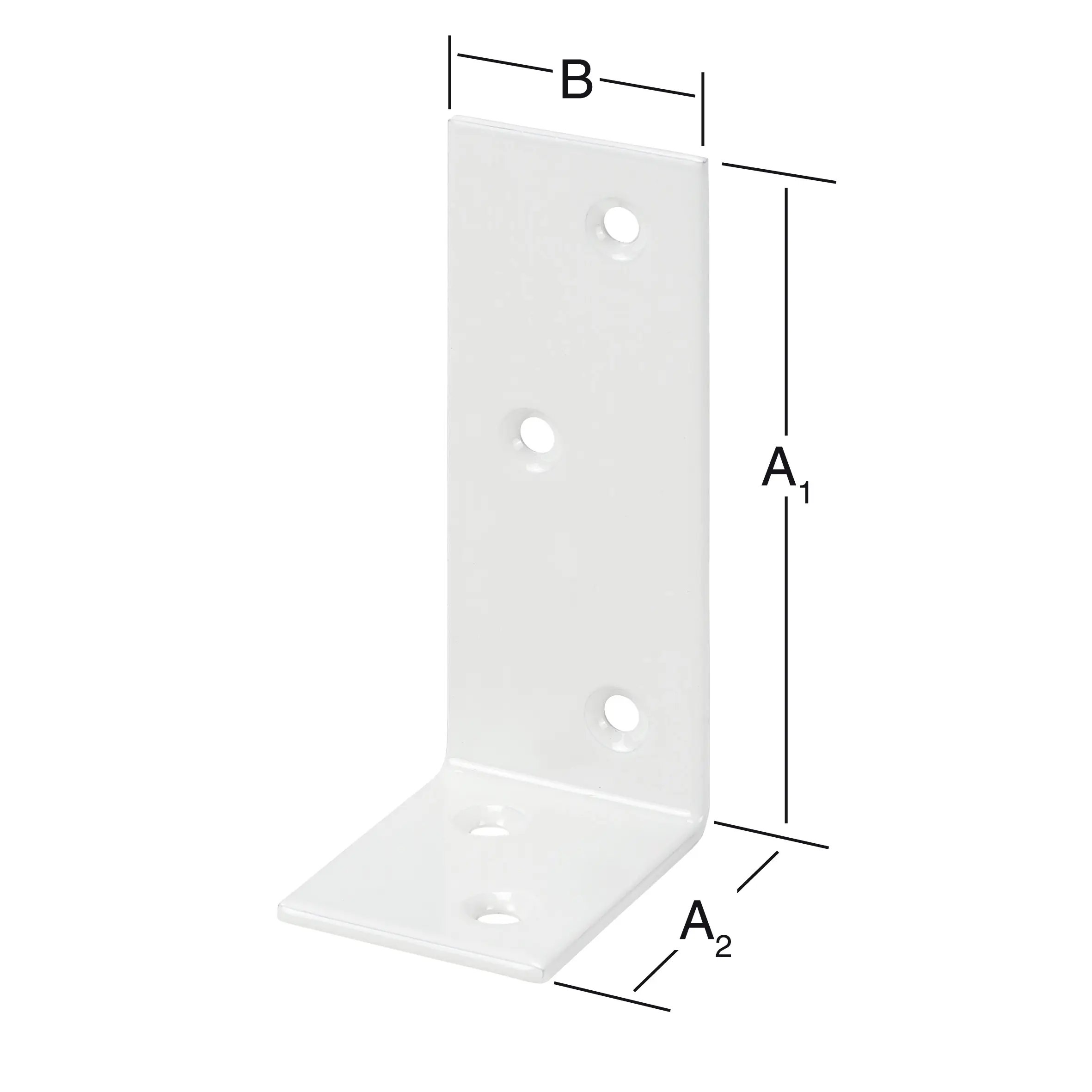 Vormann Starke Balkenwinkel weiß 180/120 x 40 mm