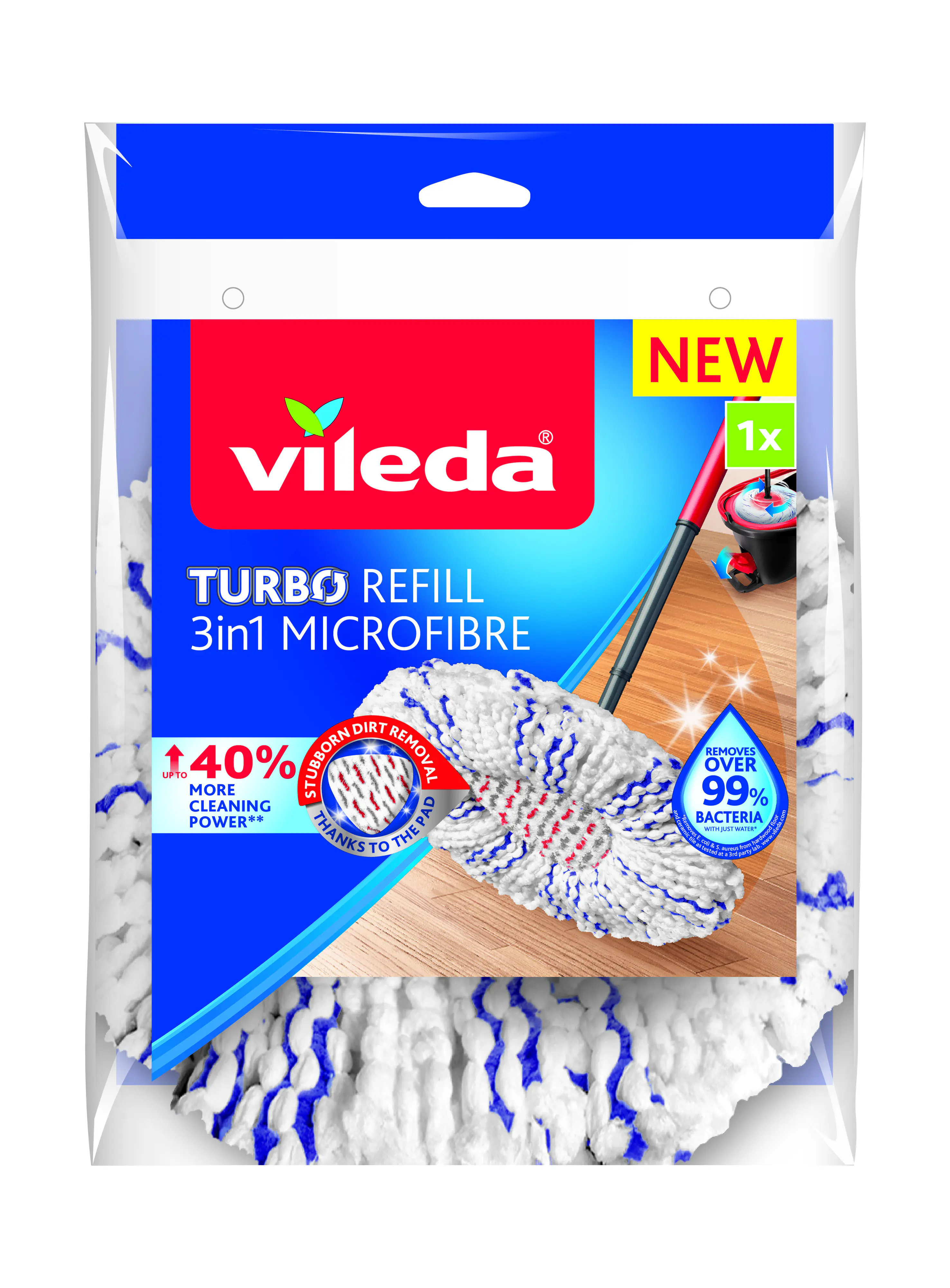 Vileda Ersatzkopf Microfibre Turbo Refill 3-in-1
