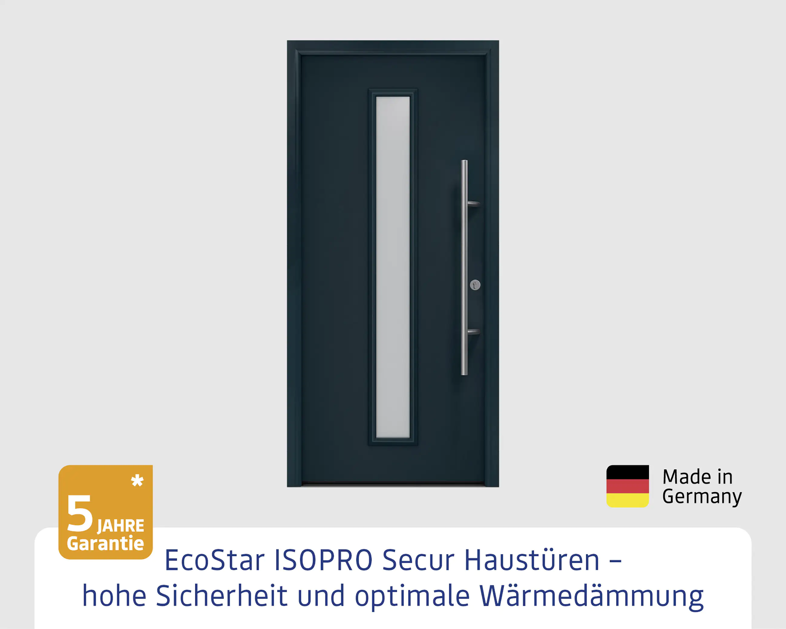 EcoStar Haustür ISOPRO Secur IPS 020 RC2 anthrazitgrau 110 x 210 cm EcoStar Haustür ISOPRO Secur IPS 020 RC2 anthrazitgrau 110 x 210 cm