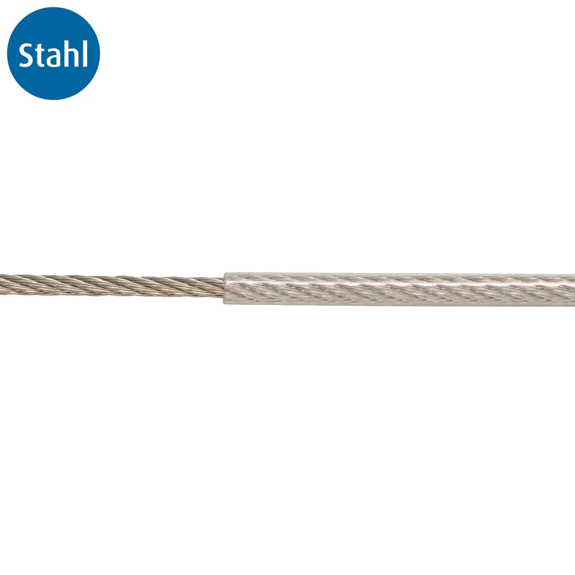 Conacord Drahtseil 5mm x 1m Material: Stahl PVC ummantelt