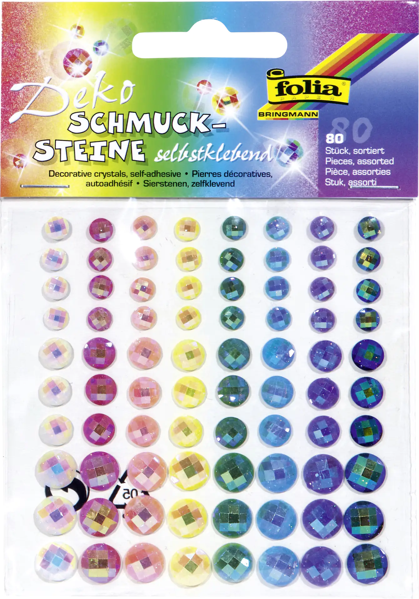Glorex Schmucksteine Iridescent 80 Stück