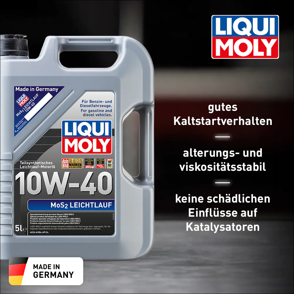Liqui Moly Motoröl MoS2 Leichtlauf 10W-40 5 L Liqui Moly Motoröl MoS2 Leichtlauf 10W-40 5 L