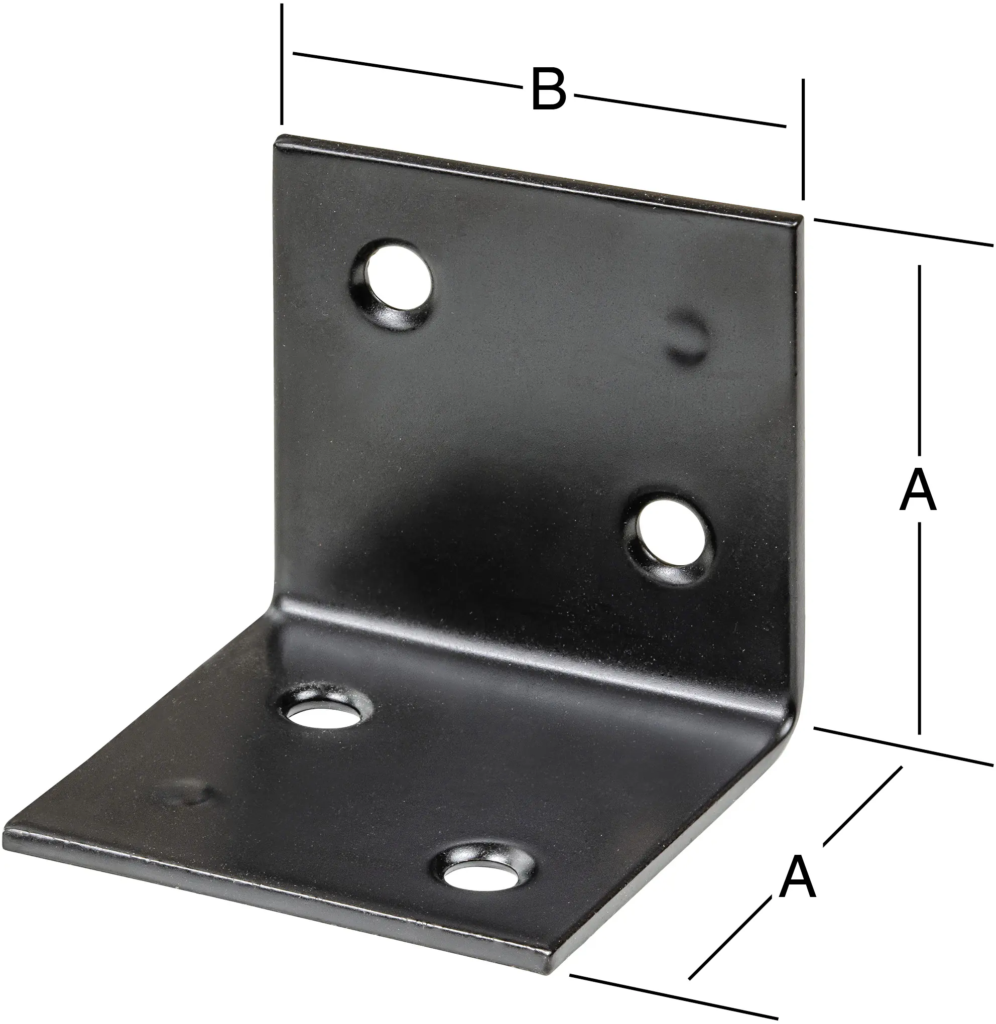 Vormann Breitwinkel 40 x 40 mm Stahl schwarz