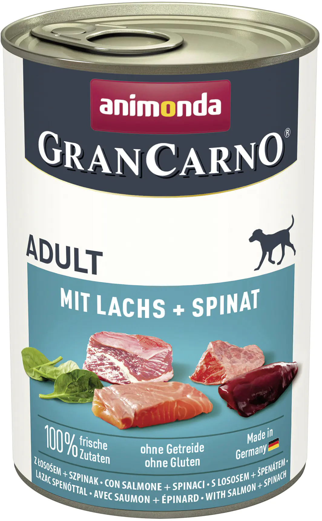 Animonda GranCarno Hundenassfutter Adult Lachs + Spinat 400 g Animonda GranCarno Hundenassfutter Adult Lachs + Spinat 400 g
