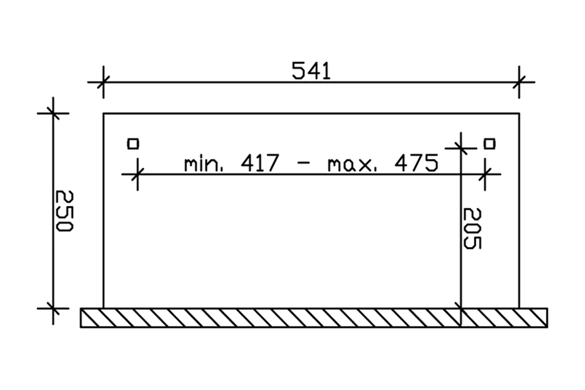 4018211002405_2111040 SKAN HOLZ Terrassenüberdachung Ancona 541 x 250 cm Leimholz