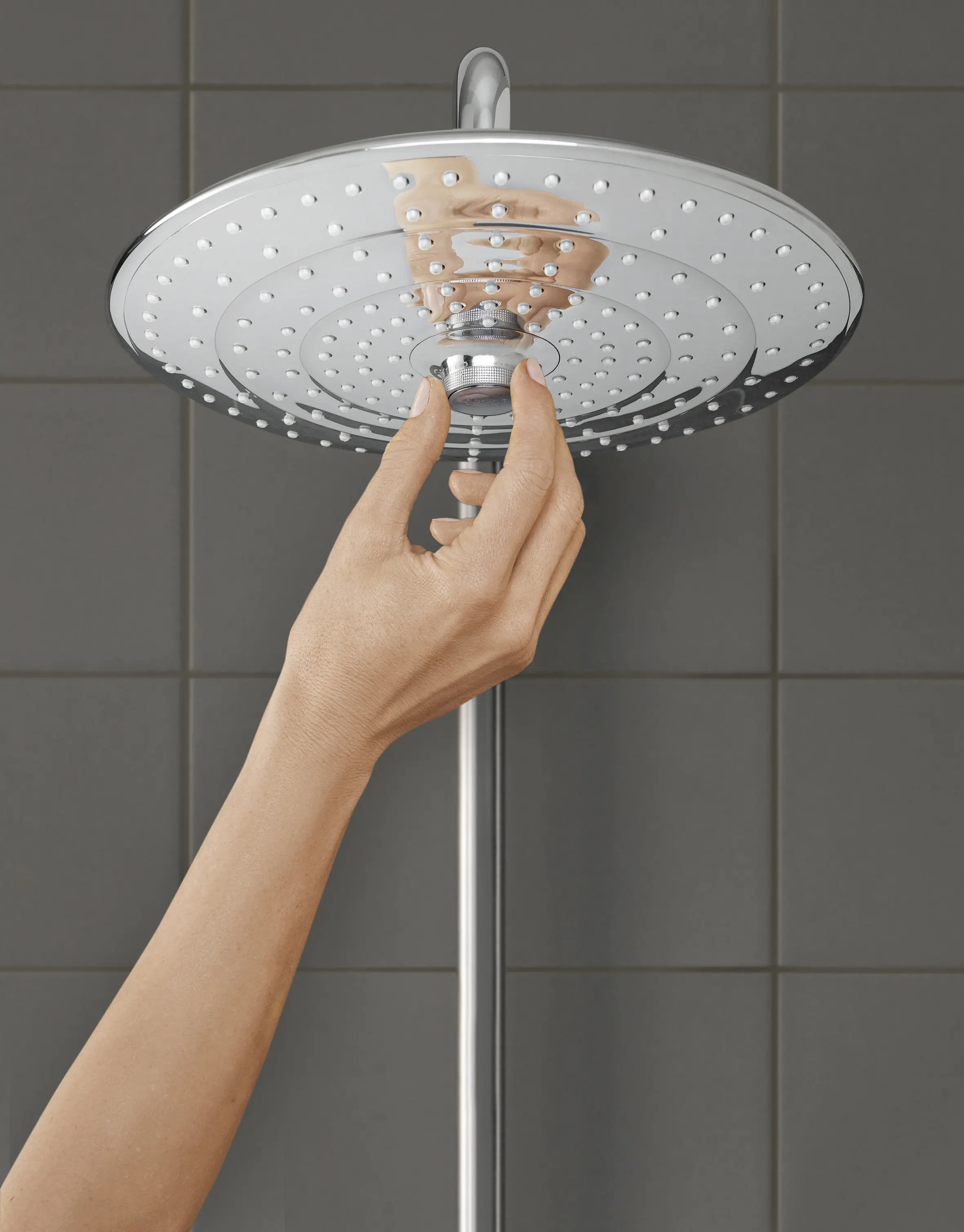 Grohe Kopfbrause chrom, mit 3 Strahlarten: Rain, SmartRain, Massage Grohe Kopfbrause chrom, mit 3 Strahlarten: Rain, SmartRain, Massage