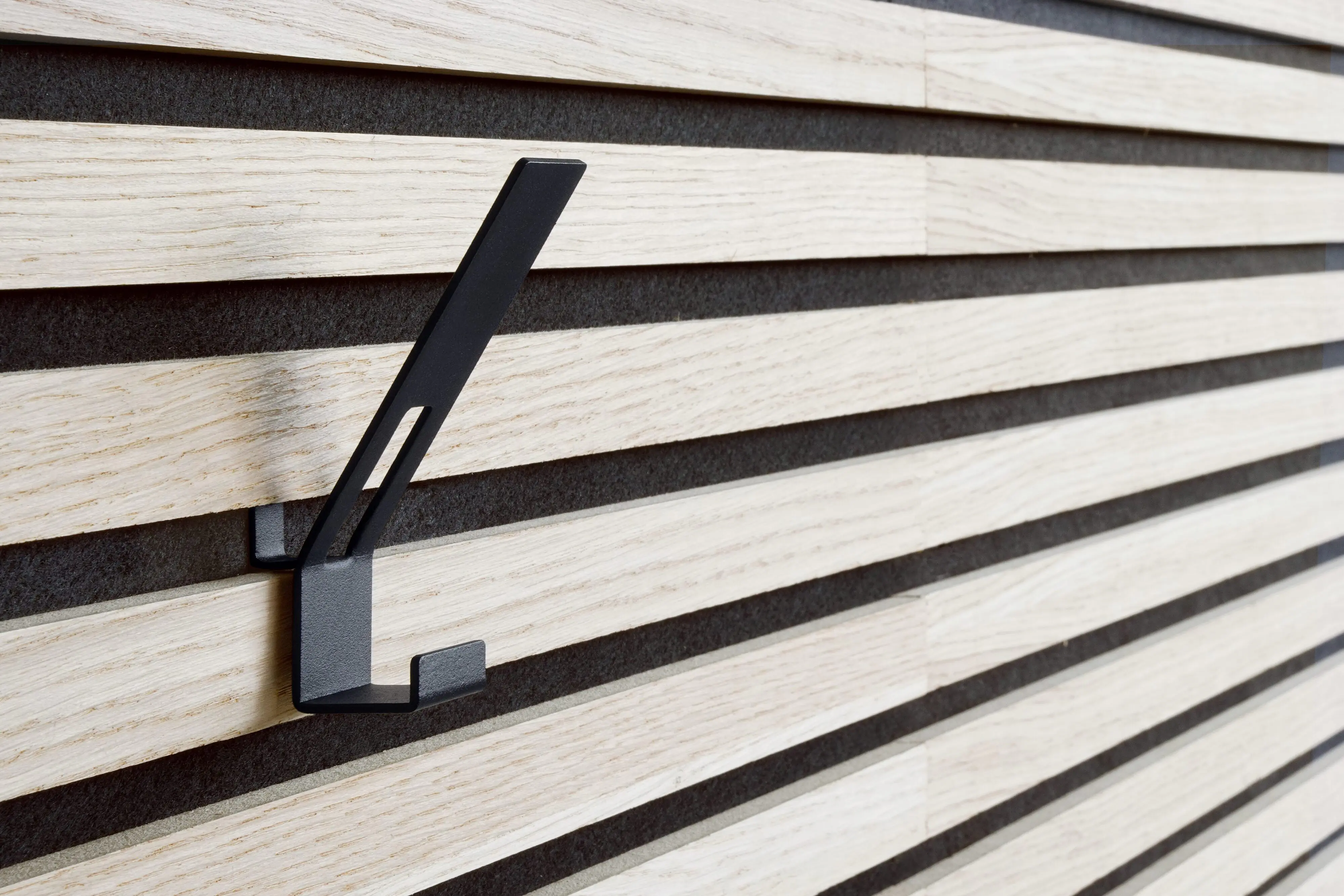 Dolle Garderobenhaken für Akustikpaneele 9,8 x 4 x 2,5 cm schwarz 2 Stück