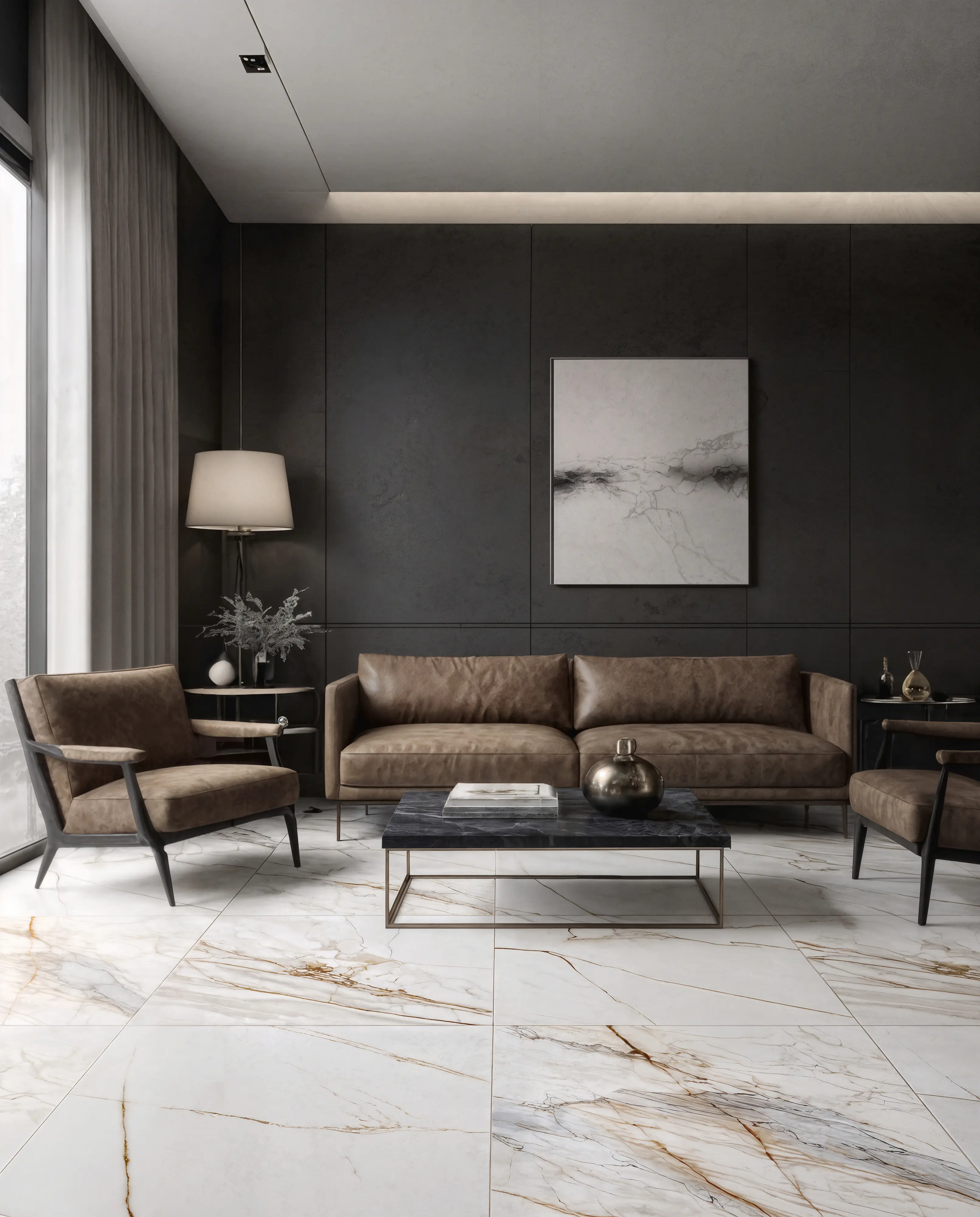 Bodenfliese Feinsteinzeug Venetion Gold 60 x 60 cm weiß