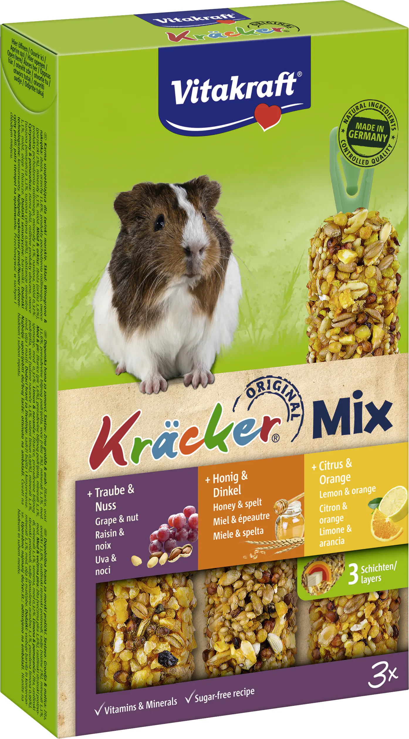 Vitakraft Kräcker® Trio Nuss Honig Citrus MS 3 Stück / 168 g