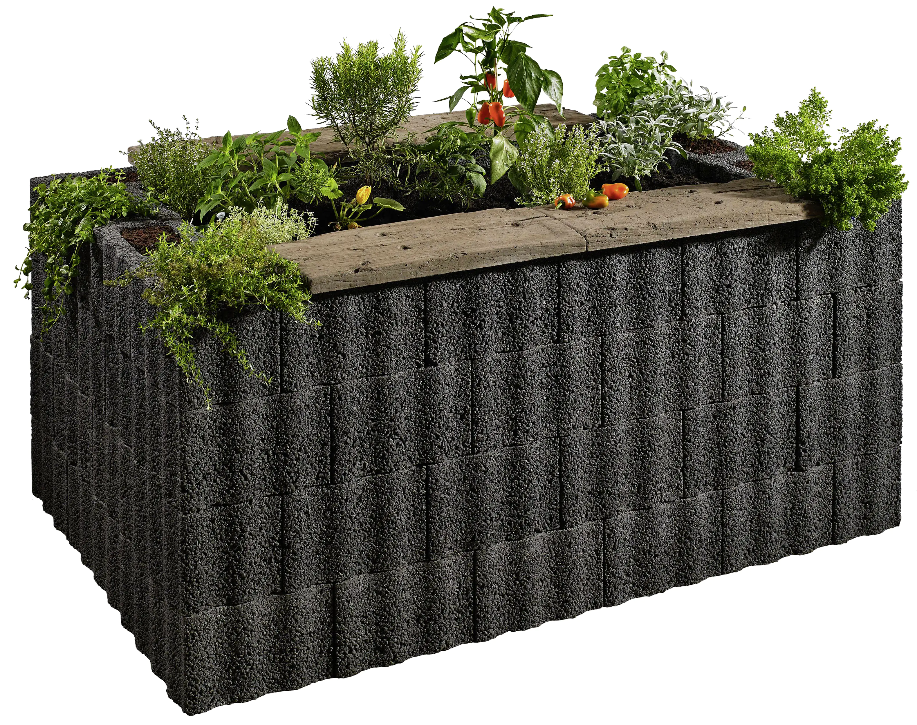 2077881026885_5 Kann Hochbeet-Set Wellino 170 x 110 x 80 cm anthrazit