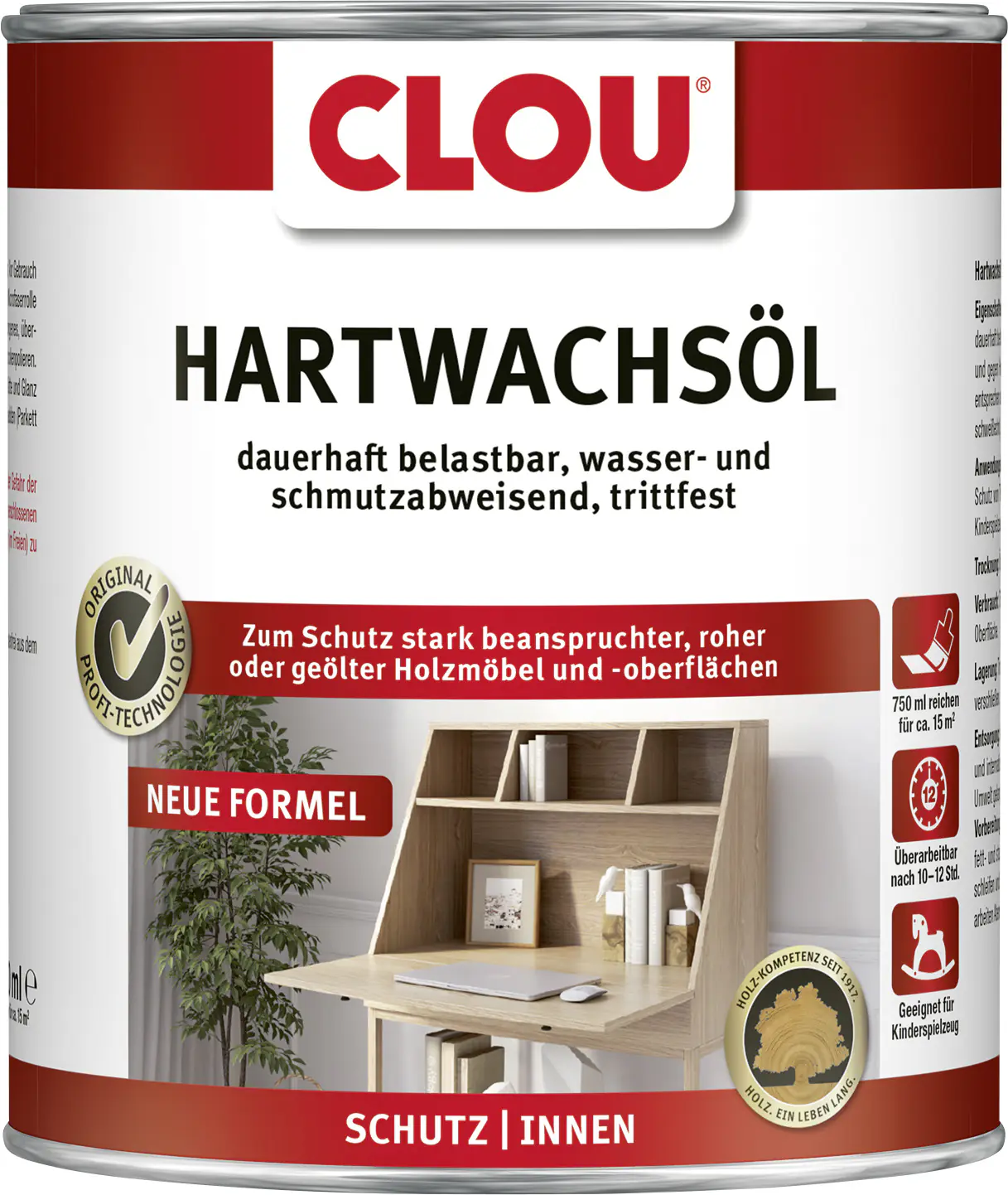 Clou Hartwachs Öl 750 ml farblos