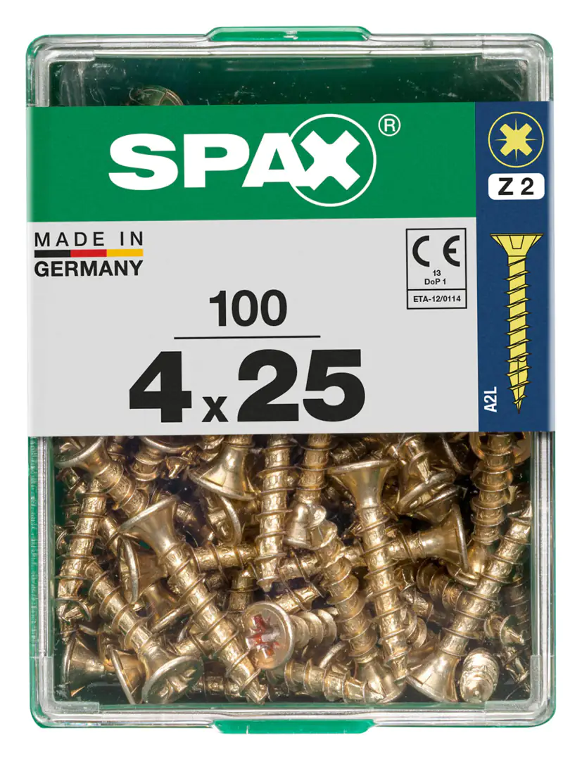Spax Universalschrauben 4.0 x 25 mm PZ 2 - 100 Stk.