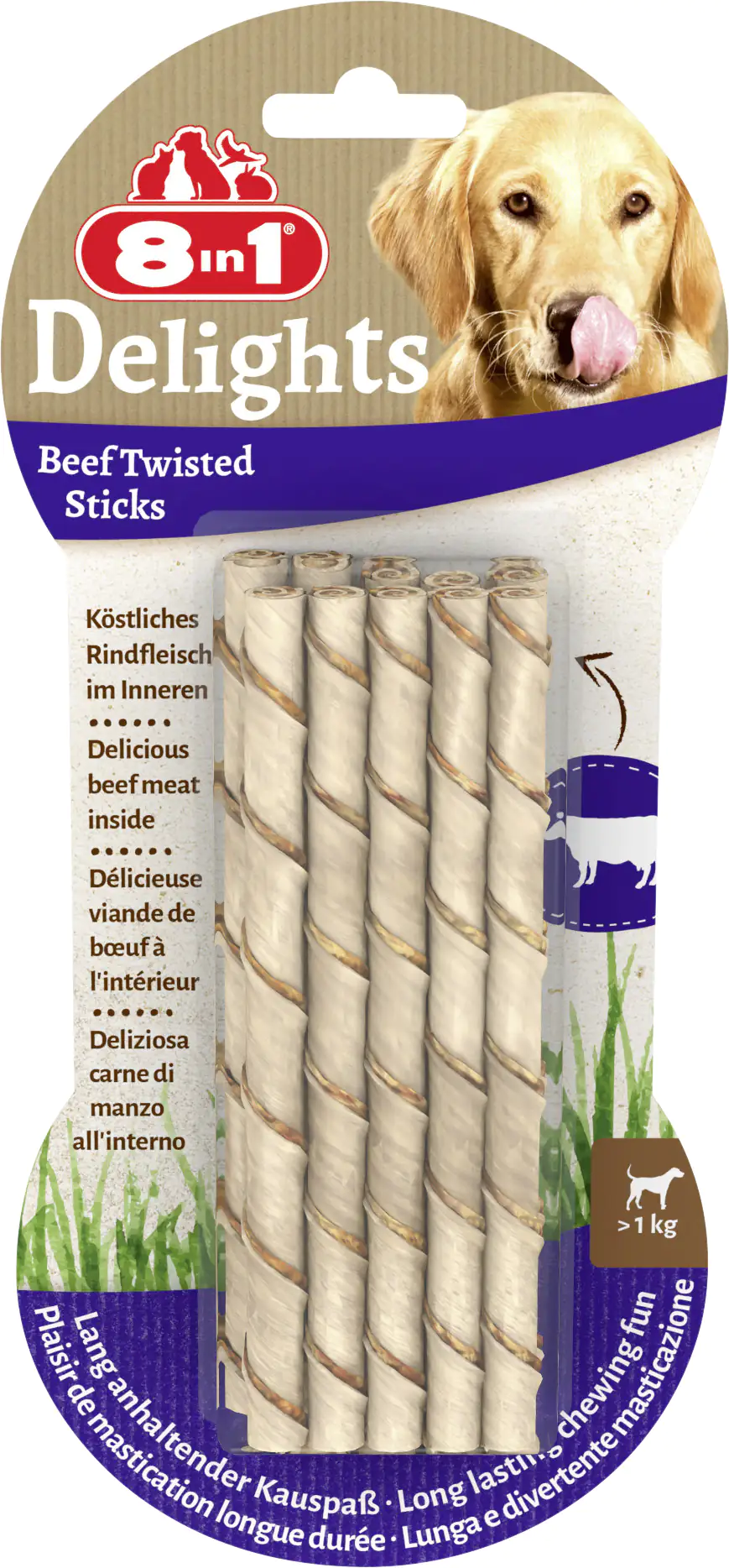 8in1 Delights Twisted Kausticks Beef 10 Stück 8in1 Delights Twisted Kausticks Beef 10 Stück