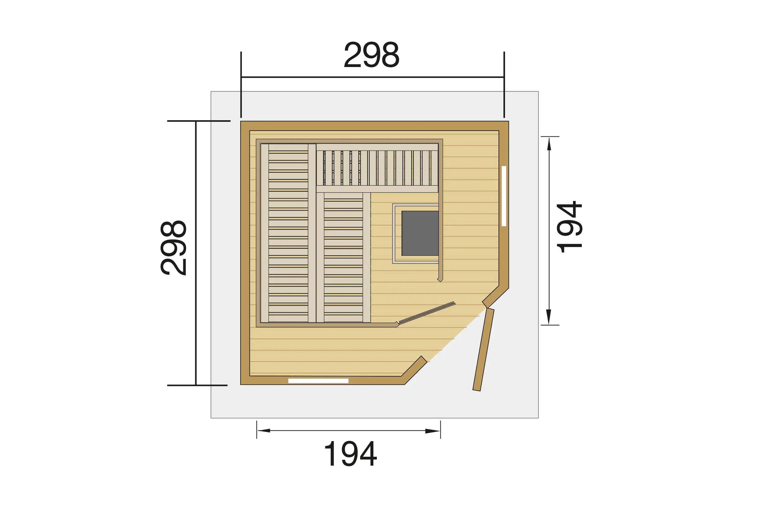 weka Saunahaus KURIKKA Sparset 7,5 kW BioS natur