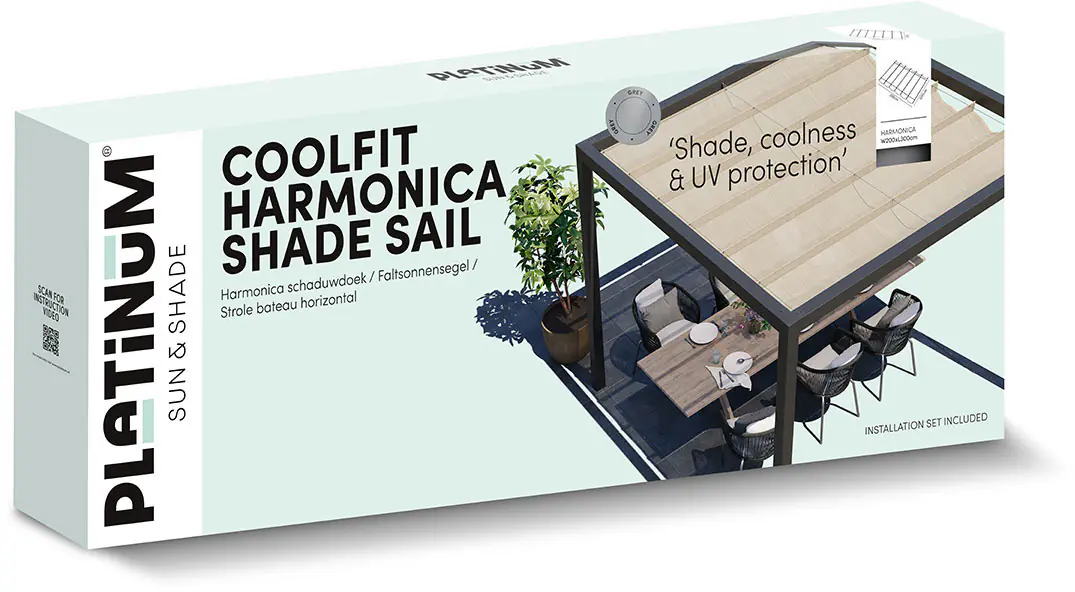 Platinum Faltsonnensegel Coolfit 2 x 3 m grau