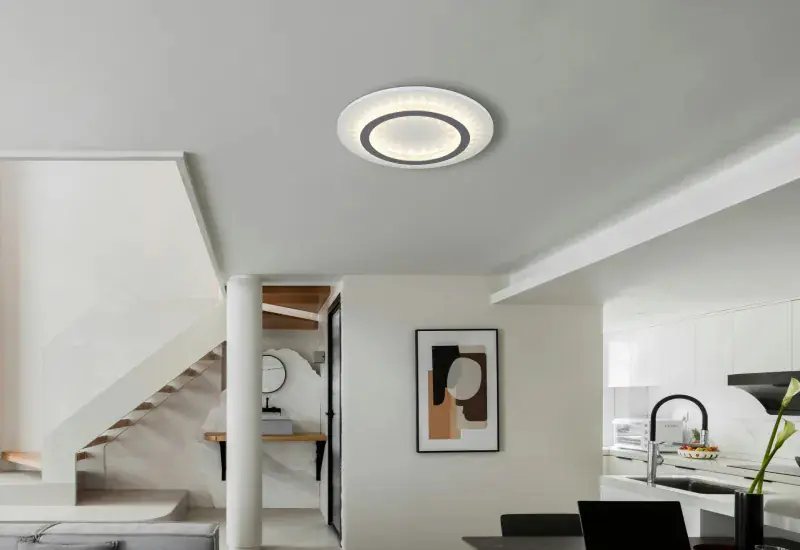 Globo Deckenleuchte Jayden Ø 35 x 5,5 cm weiß warmweiß