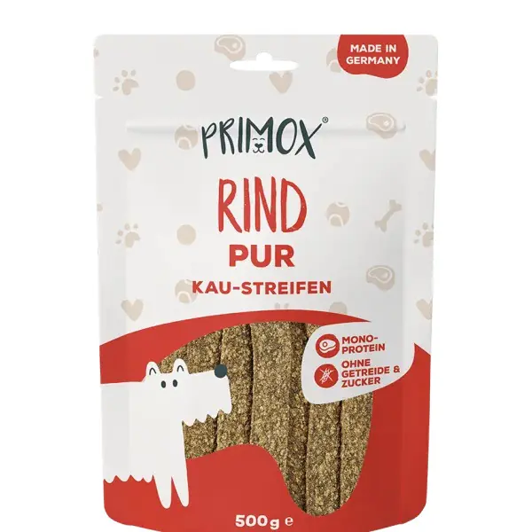 Primox Hundeleckerli Snack-Streifen getreidefrei 500 g Rind