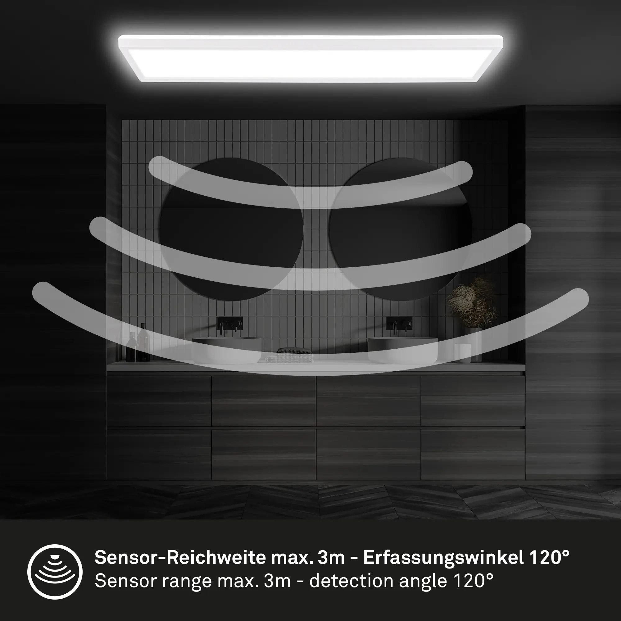 Briloner LED Panel Move 22W weiß 58x20x3 cm Bewegungssensor neutralweiß Briloner LED Panel Move 22W weiß 58x20x3 cm Bewegungssensor neutralweiß