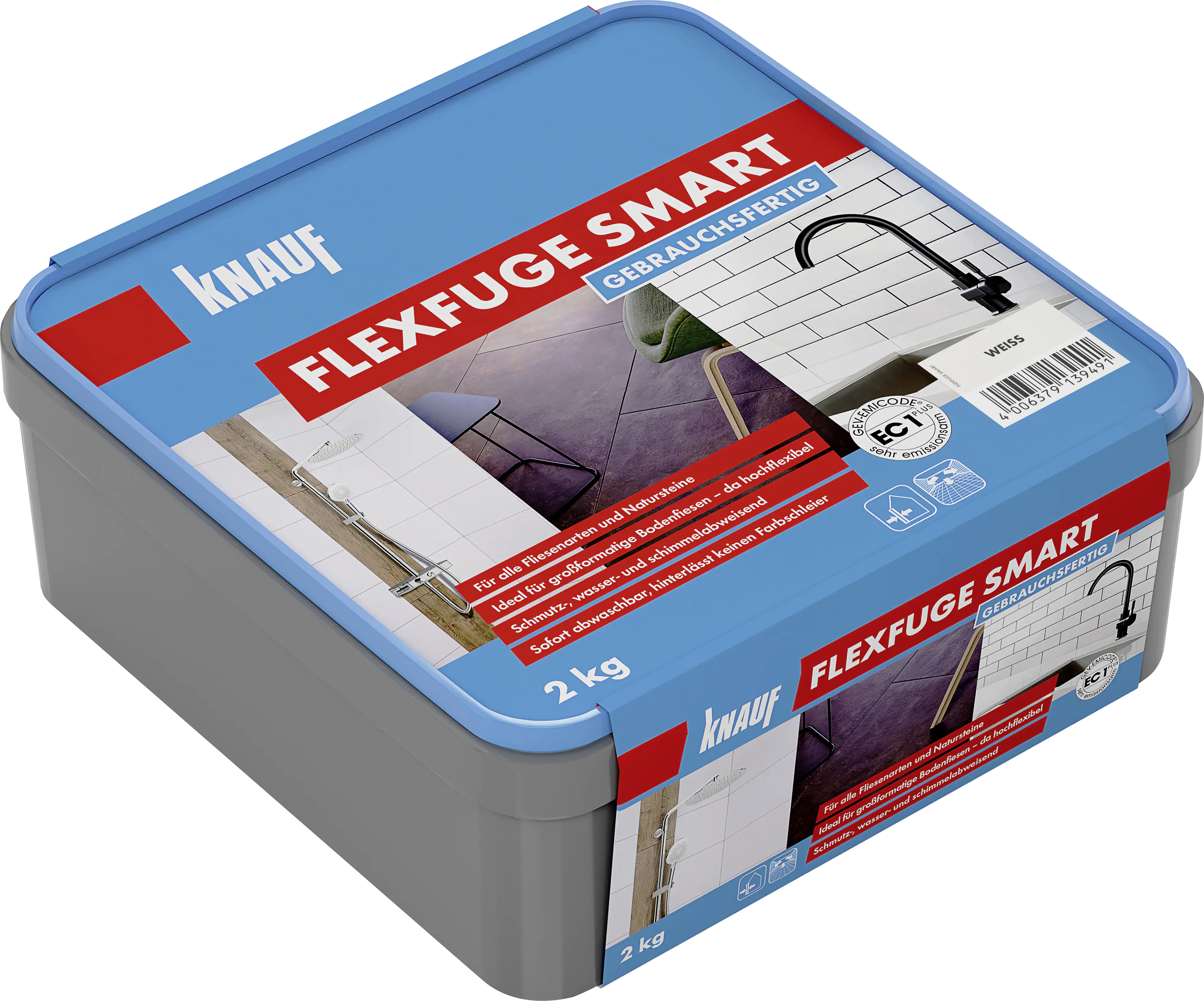 Knauf Fugenmörtel Flexfuge Smart 2 - 20 mm weiß 2 kg