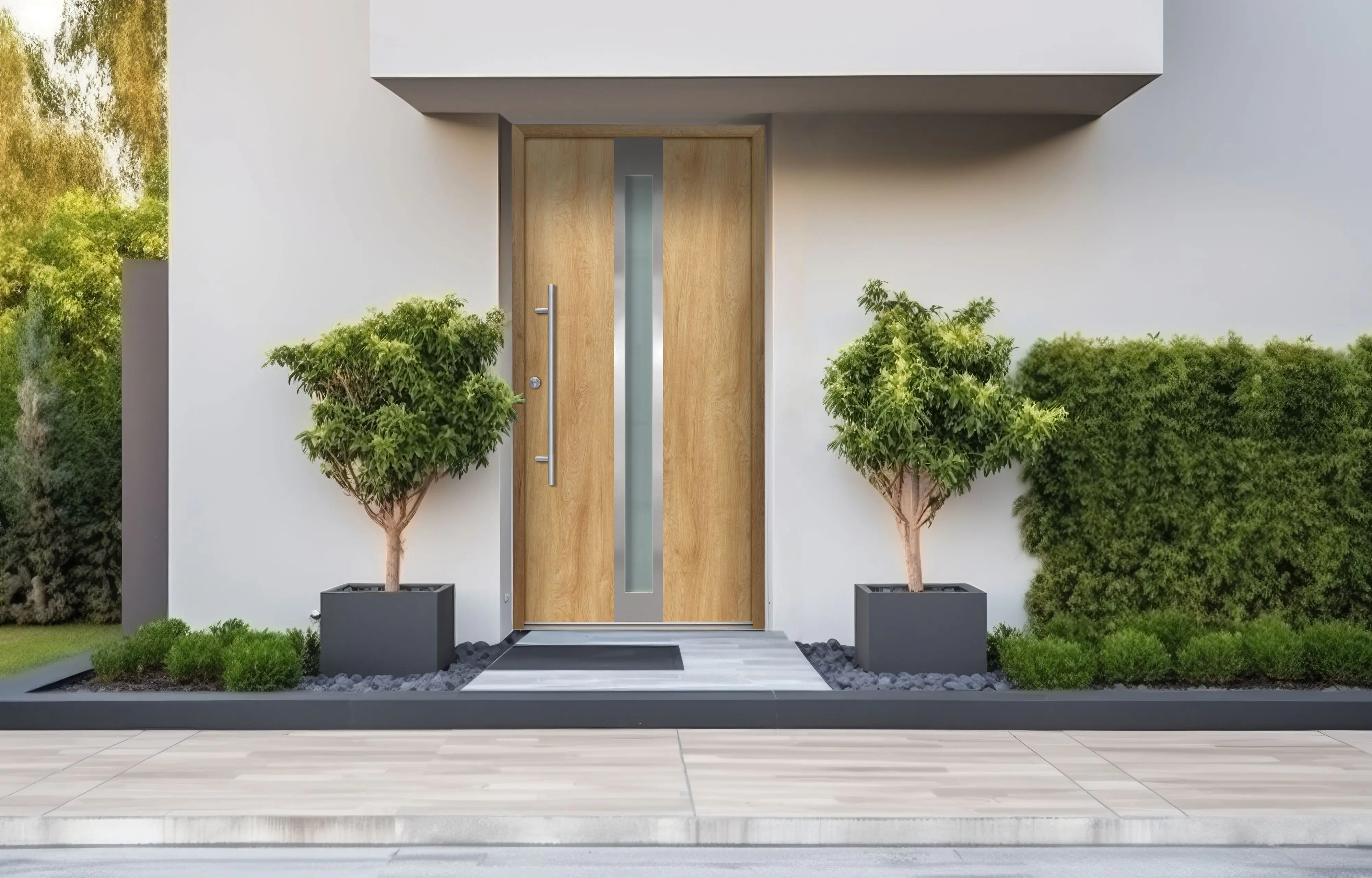 Splendoor Haustür Passivedoor Premium B01 Eiche Natur DIN Links 110 x 210 cm