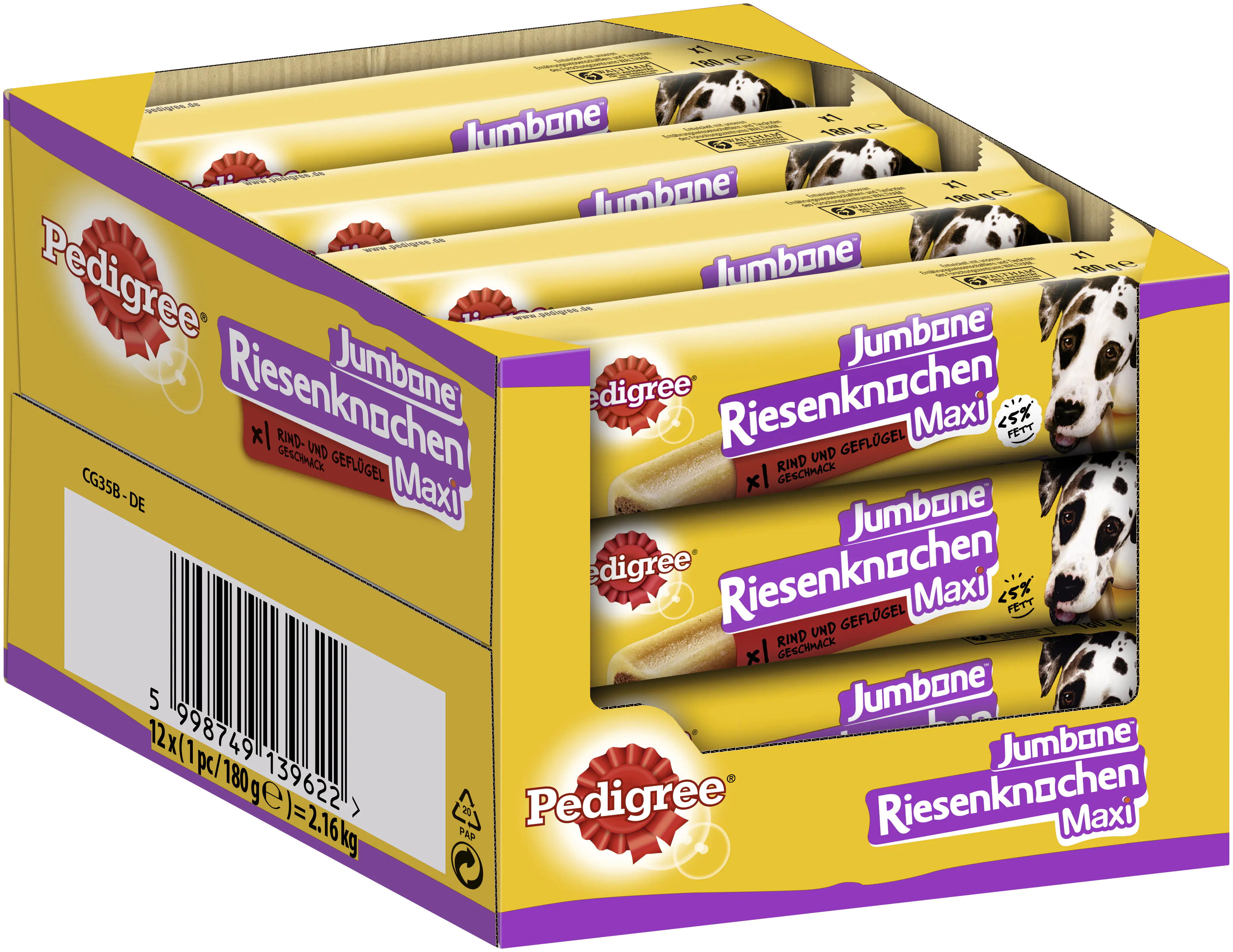 Pedigree Hundesnack Jumbone Riesenknochen mit Rind und Geflügel Pedigree Hundesnack Jumbone Riesenknochen mit Rind und Geflügel